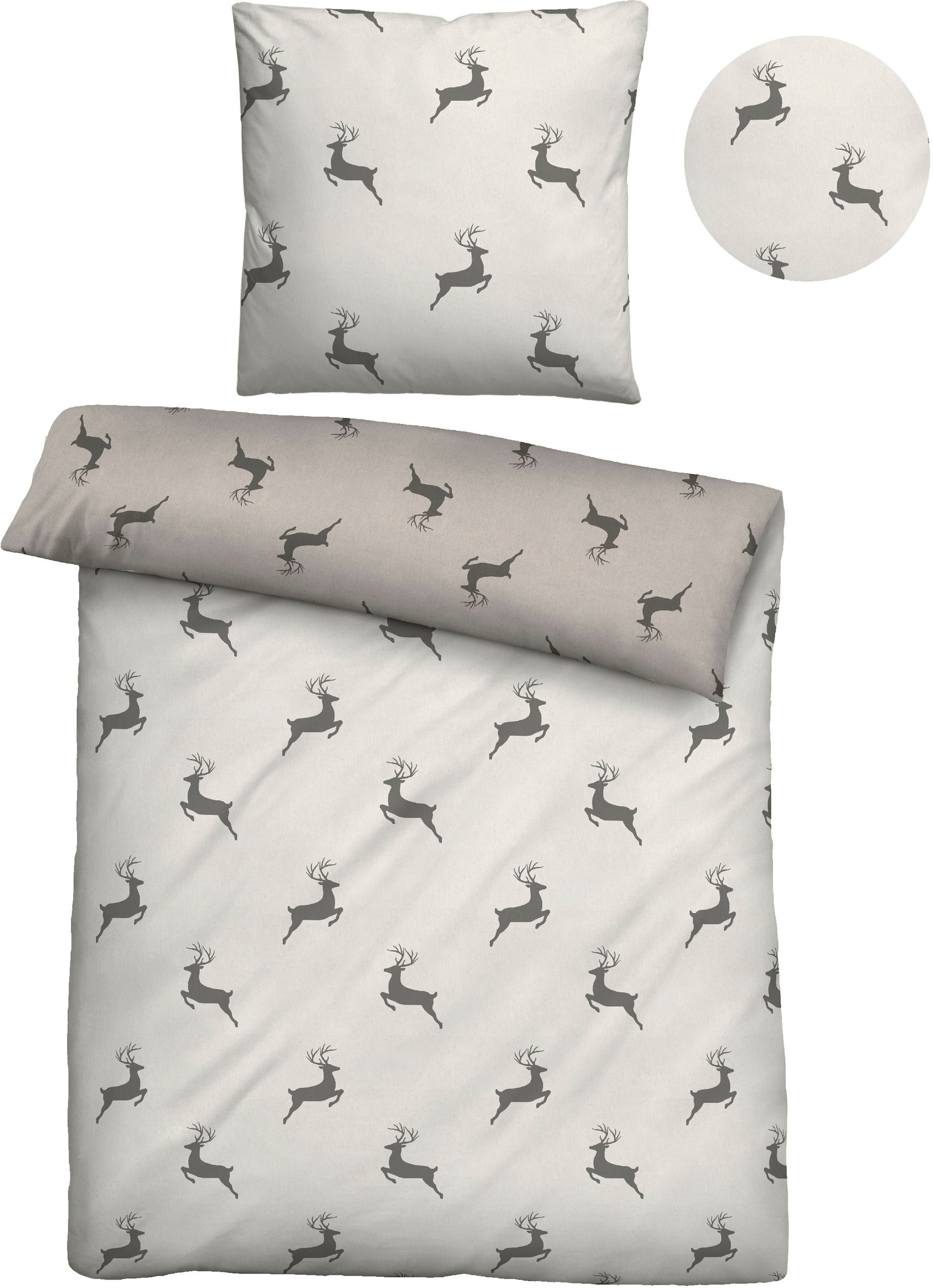 Biberna Wendebettwäsche "Cardo in Gr. 135x200 oder 155x220 cm" 2 Stk. tlg. günstig online kaufen