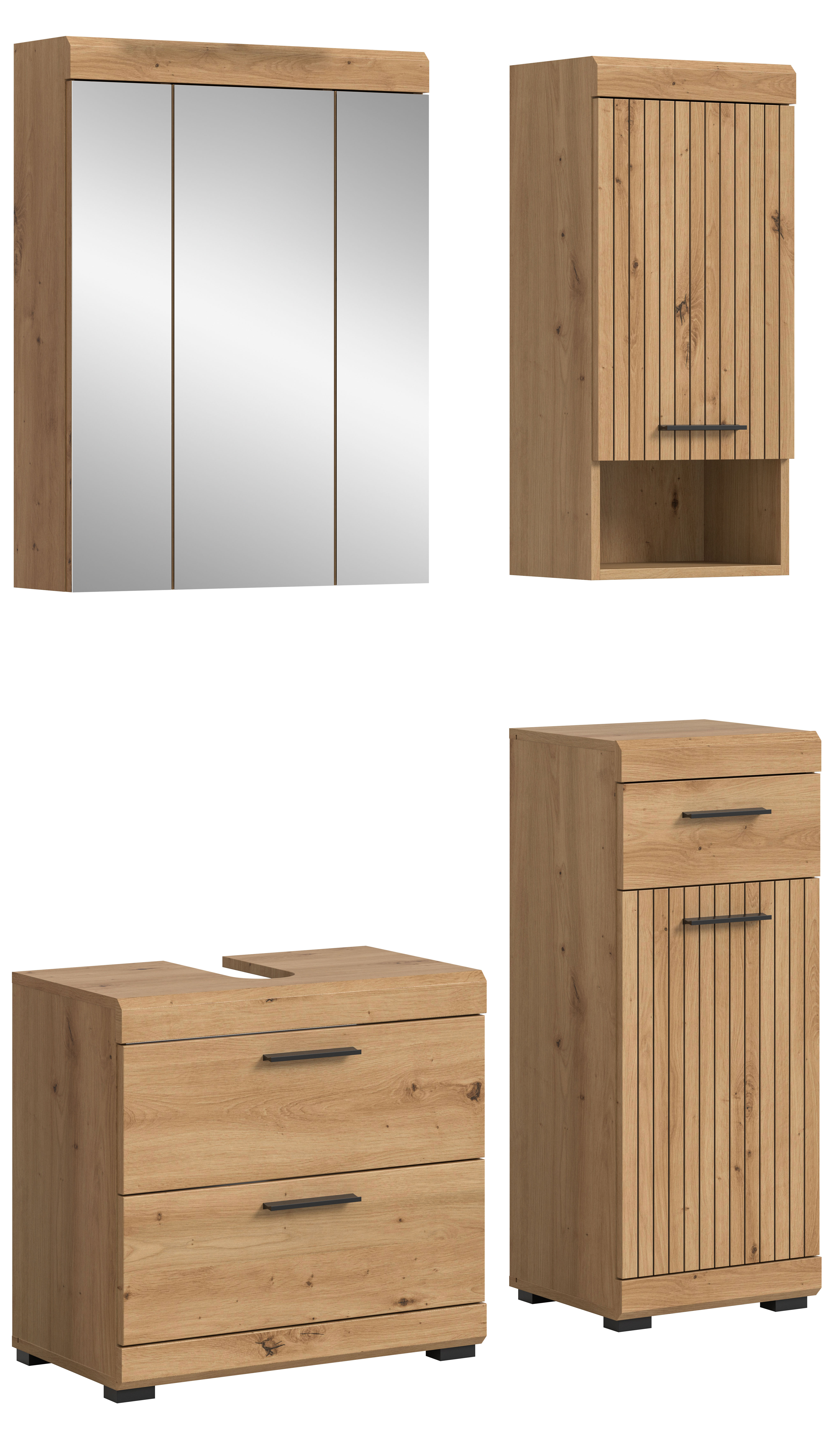 welltime Badmöbel-Set "SIENA, 4 teilig, bestehend aus:" Set, TOPSELLER, 4 Stk. tlg.
