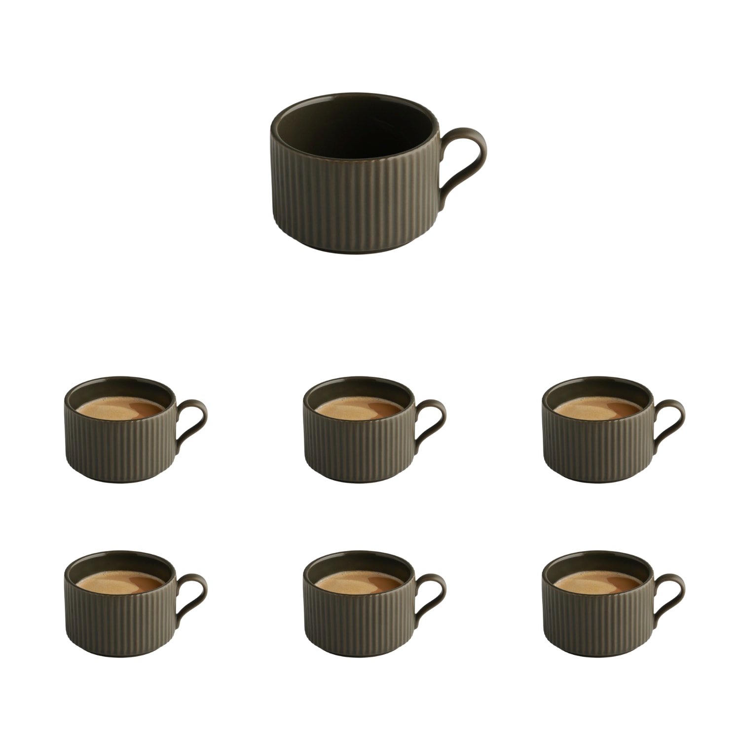 APS Cappuccinotasse "THE GRID" Ø 9 cm, H: 6 cm, 200 ml, Porzellan