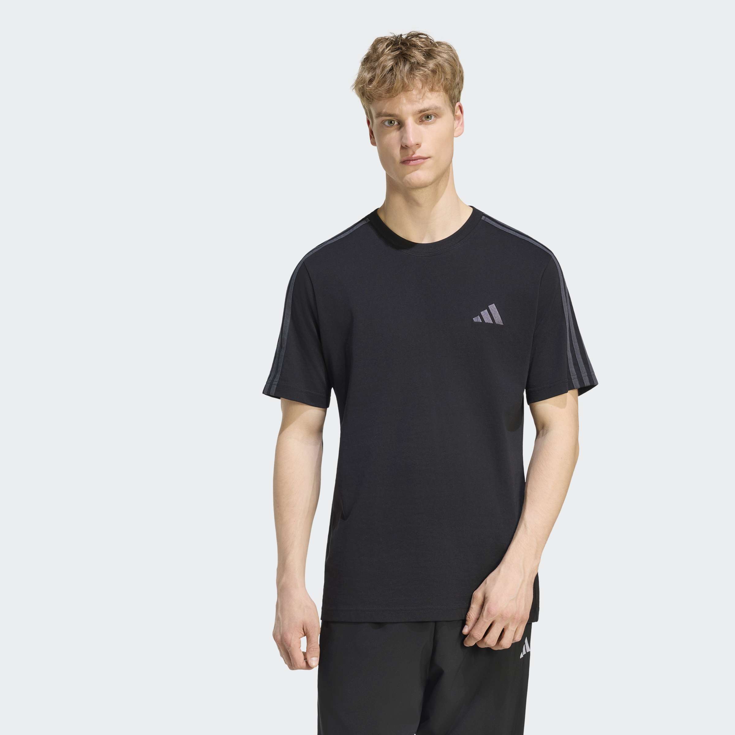 adidas Sportswear "ESSENTIALS 3-STREIFEN, SINGLE JERSEY, BRANDING LINKE SCHULTER"