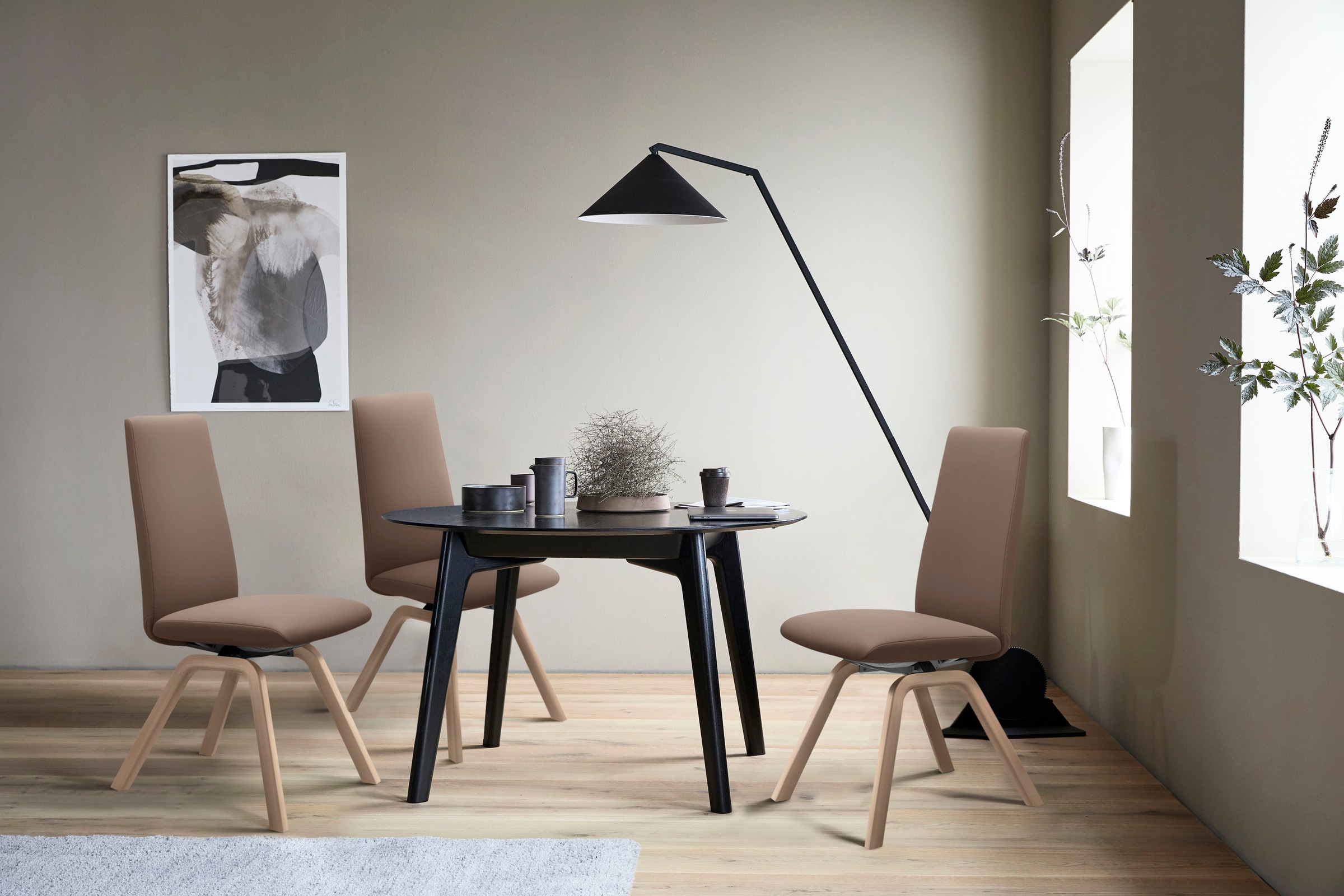 Stressless Polsterstuhl "Laurel" () High Back, Größe L, mit schräggestellten Beinen in Eiche natur