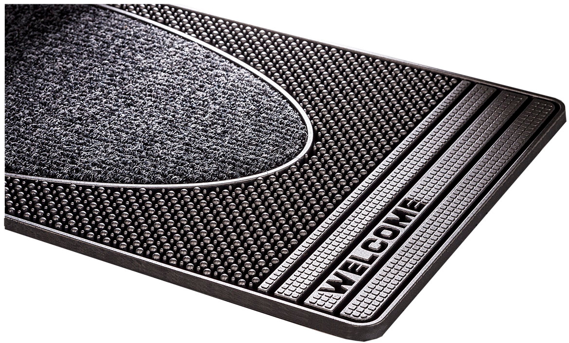 Home2Fashion Fußmatte »CenterClean«, rechteckig, 8 mm Höhe, schmale Schmutzfangmatte, strapazierfähig, In- und Outdoor geeignet
