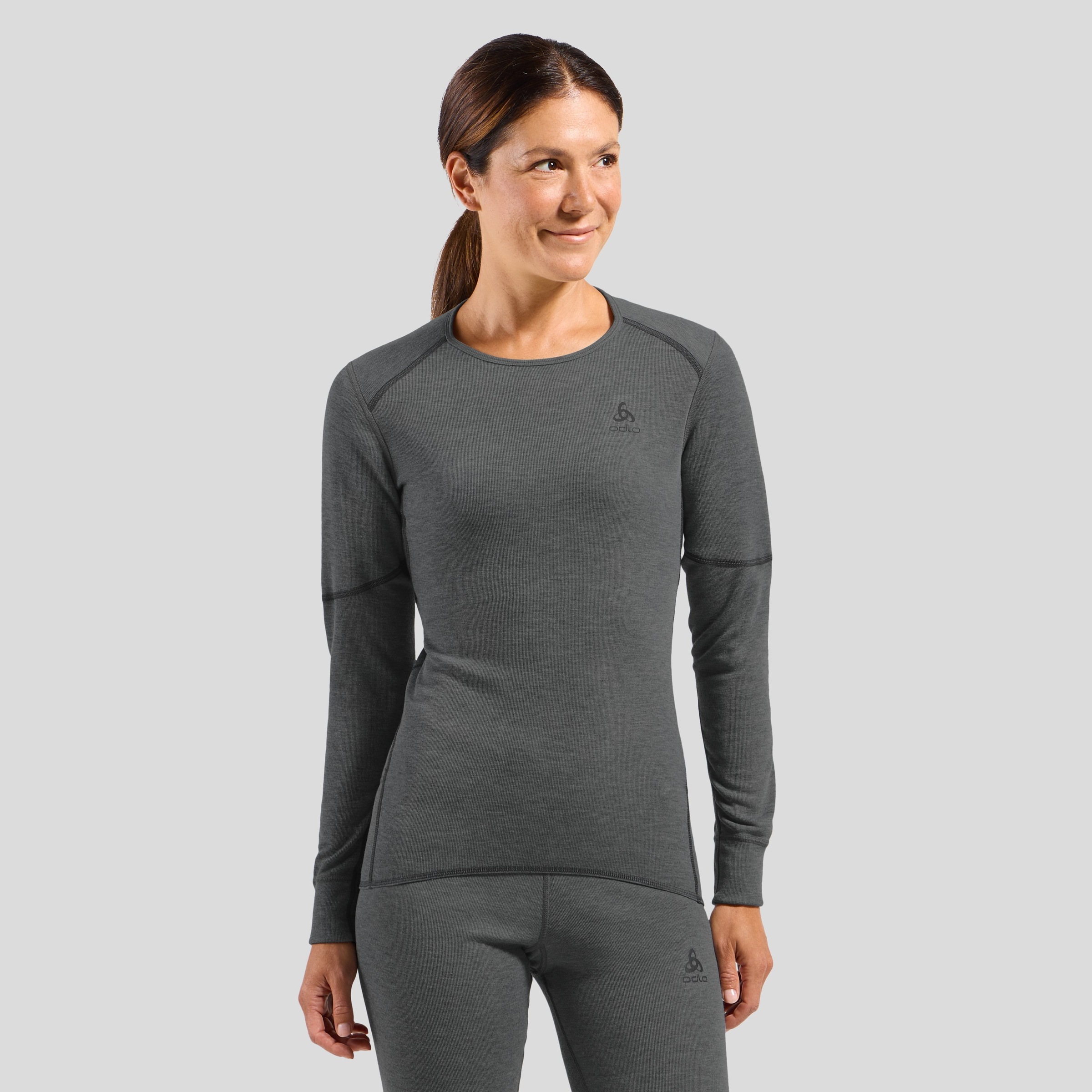 ODLO Damen Funktionsshirt "Odlo ACTIVE X-WARM", grau, Gr. XS, 100% Polyester, Shirts