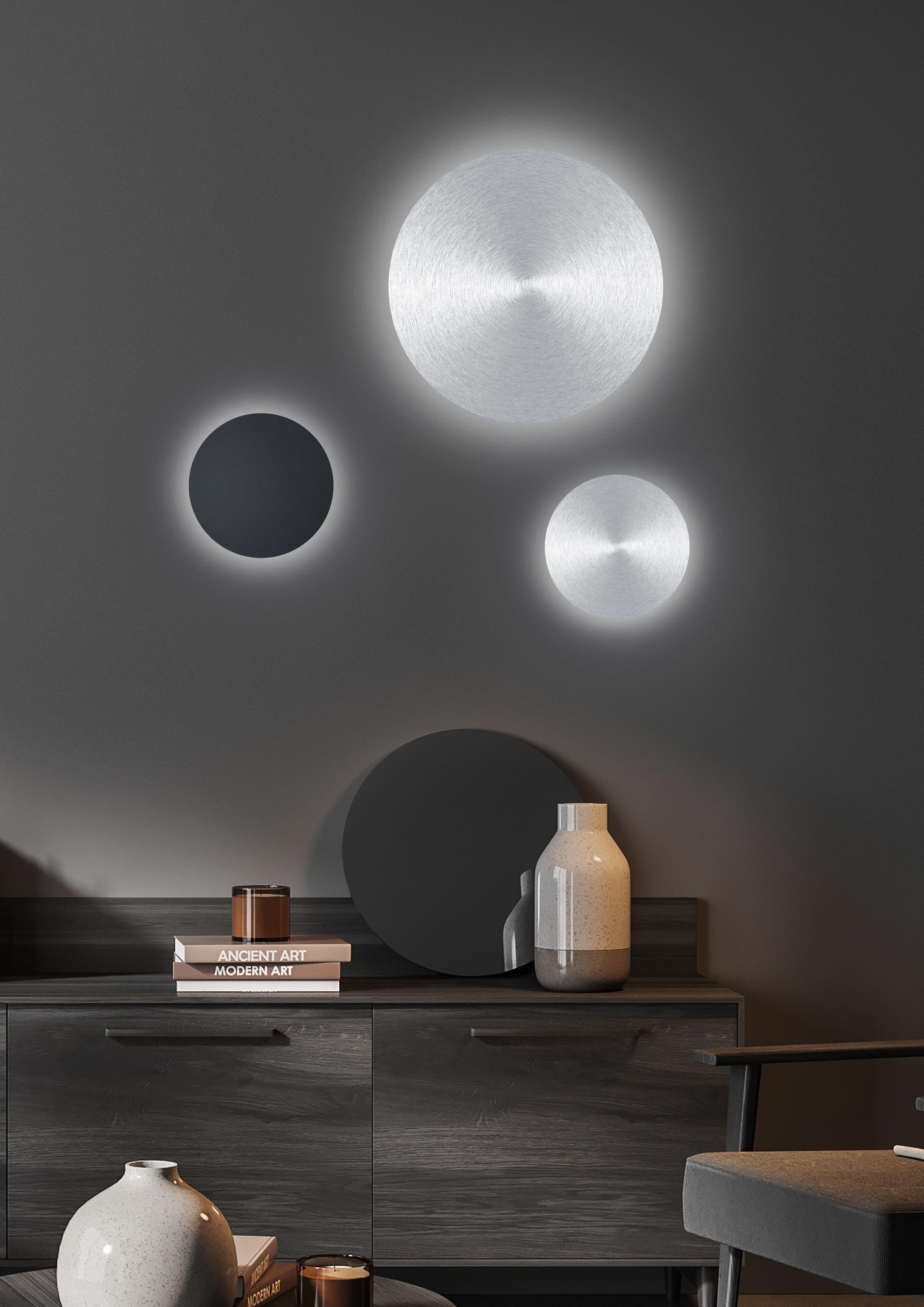 HELL höllisch gutes Licht LED Wandleuchte »DELTA« LED-Modul 1 Stk. Warmweiß B-Link Fernbedienung