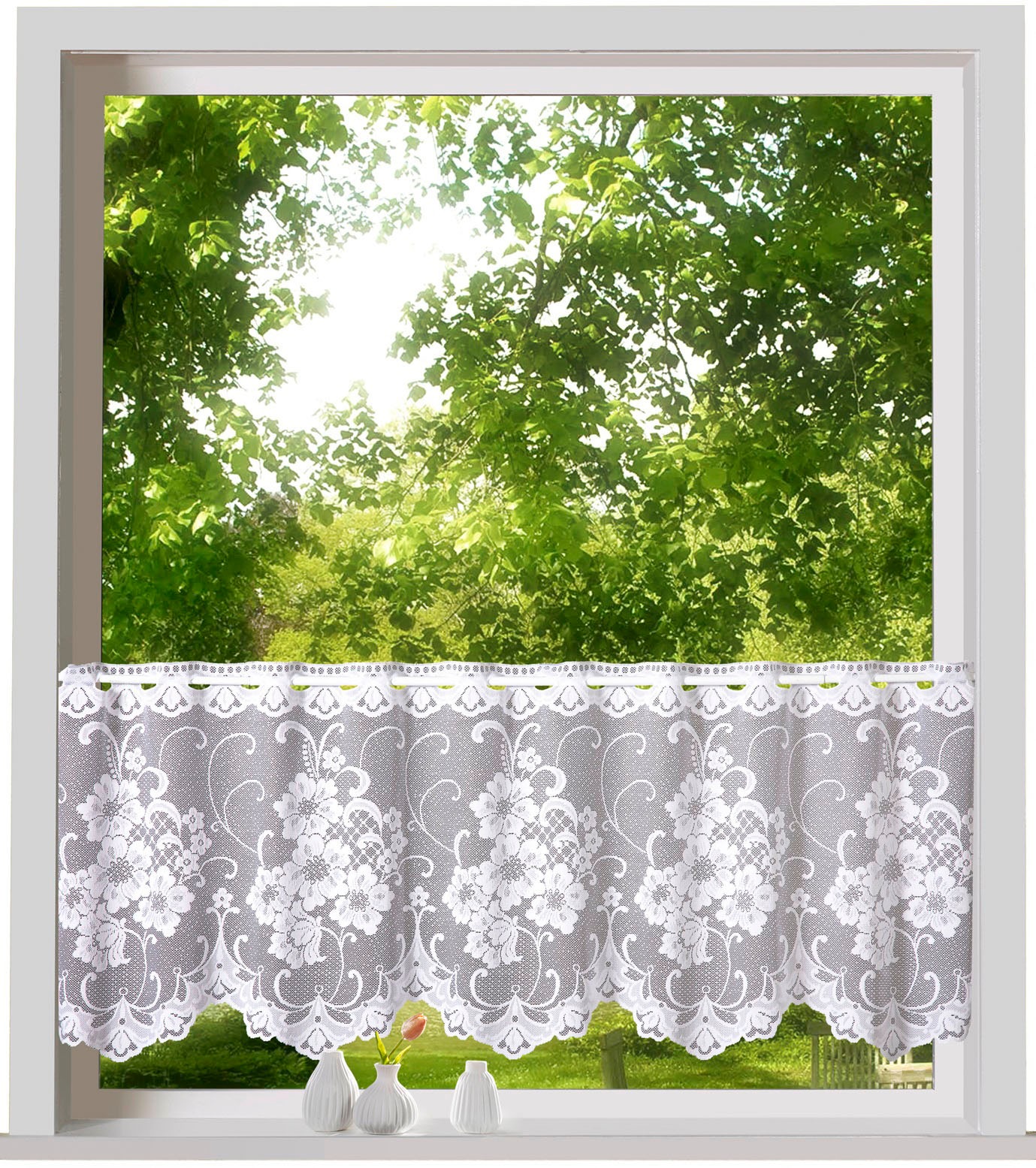 Weckbrodt Scheibengardine "Mantua" Stangendurchzug 1 Stk. tlg. Bistro, Jacq günstig online kaufen