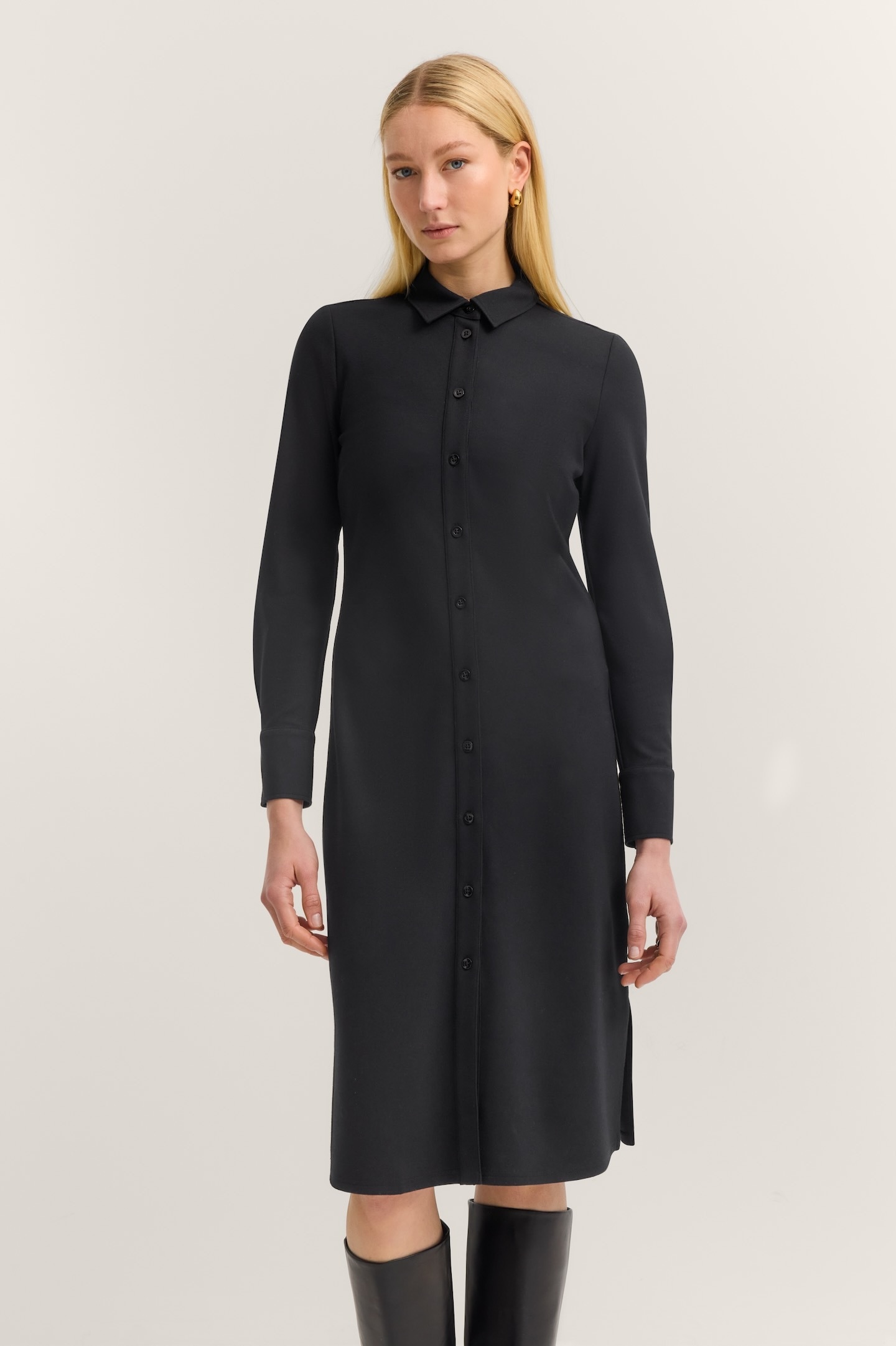 bugatti Blusenkleid "Jersey", mit Knopfleiste und Hemdkragen günstig online kaufen