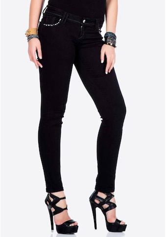 Cipo & Baxx Slim-fit-Jeans, mit funkelndem Steinbesatz an den Taschen kaufen