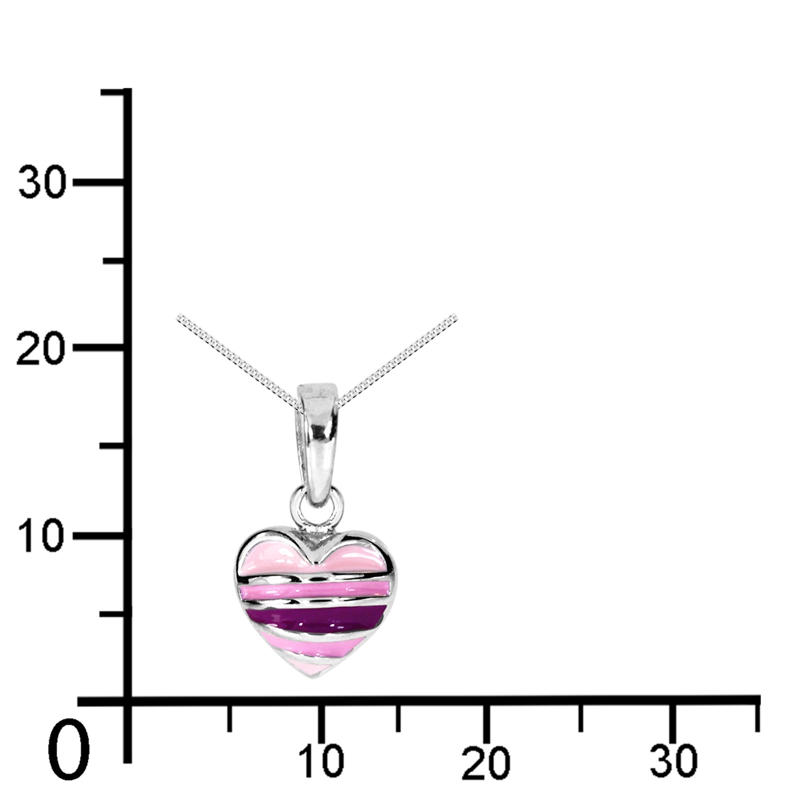 OSTSEE-SCHMUCK Heart Pendant Necklace Silver 925 Pink 42 2