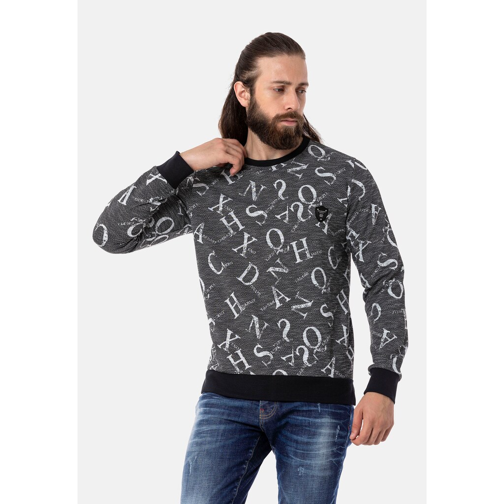 Cipo & Baxx Sweatshirt »Adam« mit coolem Alloverprint Cipo & Baxx Sweatshirt »Adam« mit coolem Alloverprint