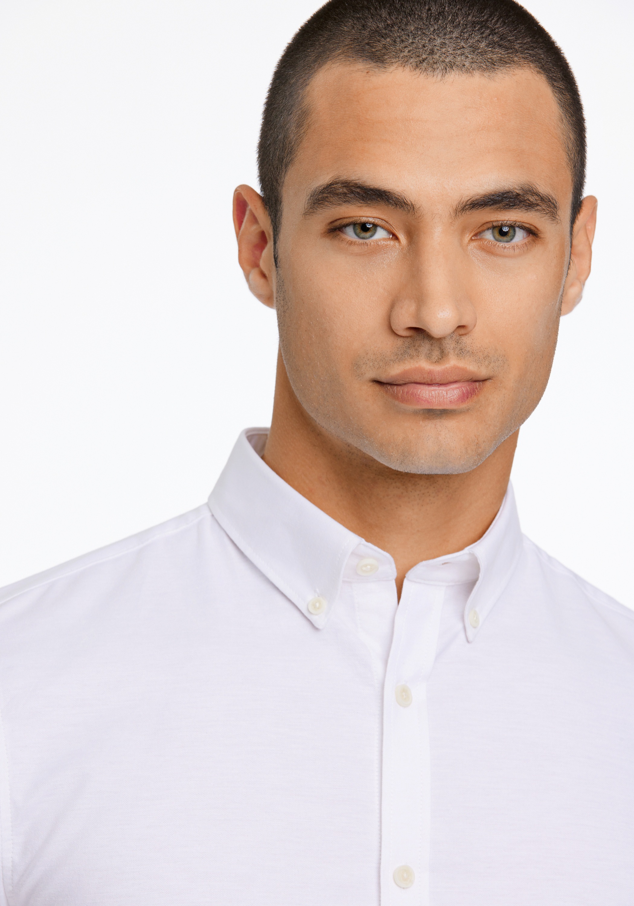 Businesshemd LINDBERGH "Oxford-Hemd Relaxed Fit", Herren, Gr. S, Normalgrößen, weiß, Obermaterial: 97% Baumwolle, 3% Elasthan, Hemden 2