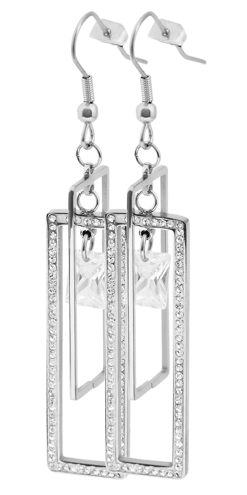 Adelia´s Paar Ohrhänger »Damen Ohrringe – Ohrstecker aus Edelstahl mit Strass« Ein kleines Geschenk mit großer Wirkung