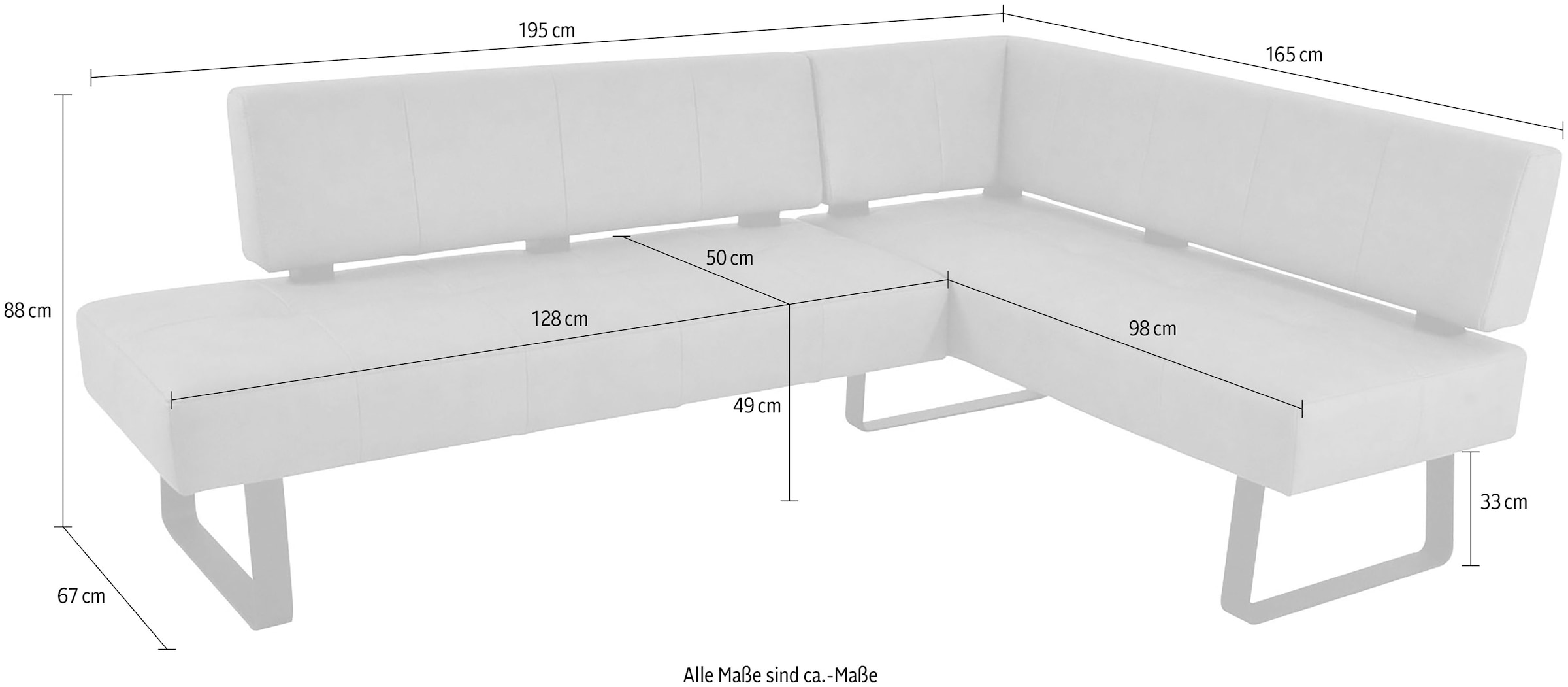 K+W Komfort & Wohnen Eckbank »Spider II«, Sitzsteppung, bequem durch Sandwichbauweise, 2 Stellmaße