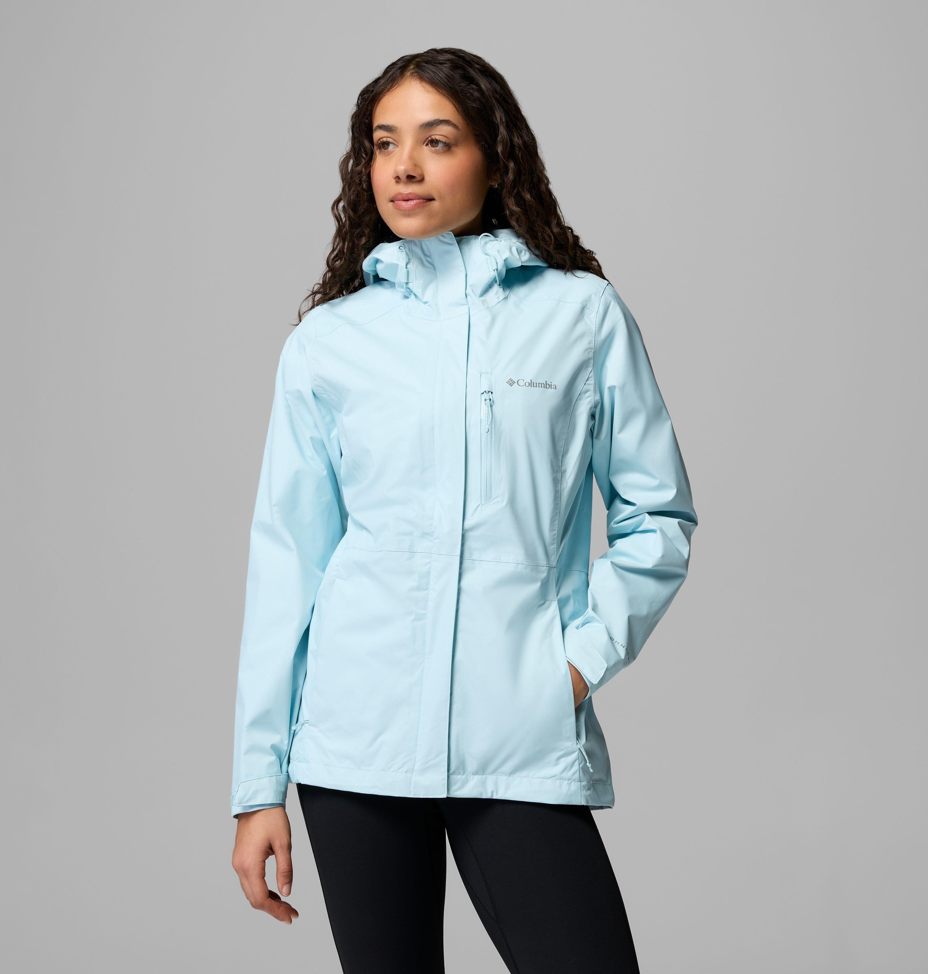 Columbia Regenjacke "Pouring Adventure III Jacket" mit Kapuze mit per Gummizug verstellbarer Kapuze, wasserdicht, winddicht