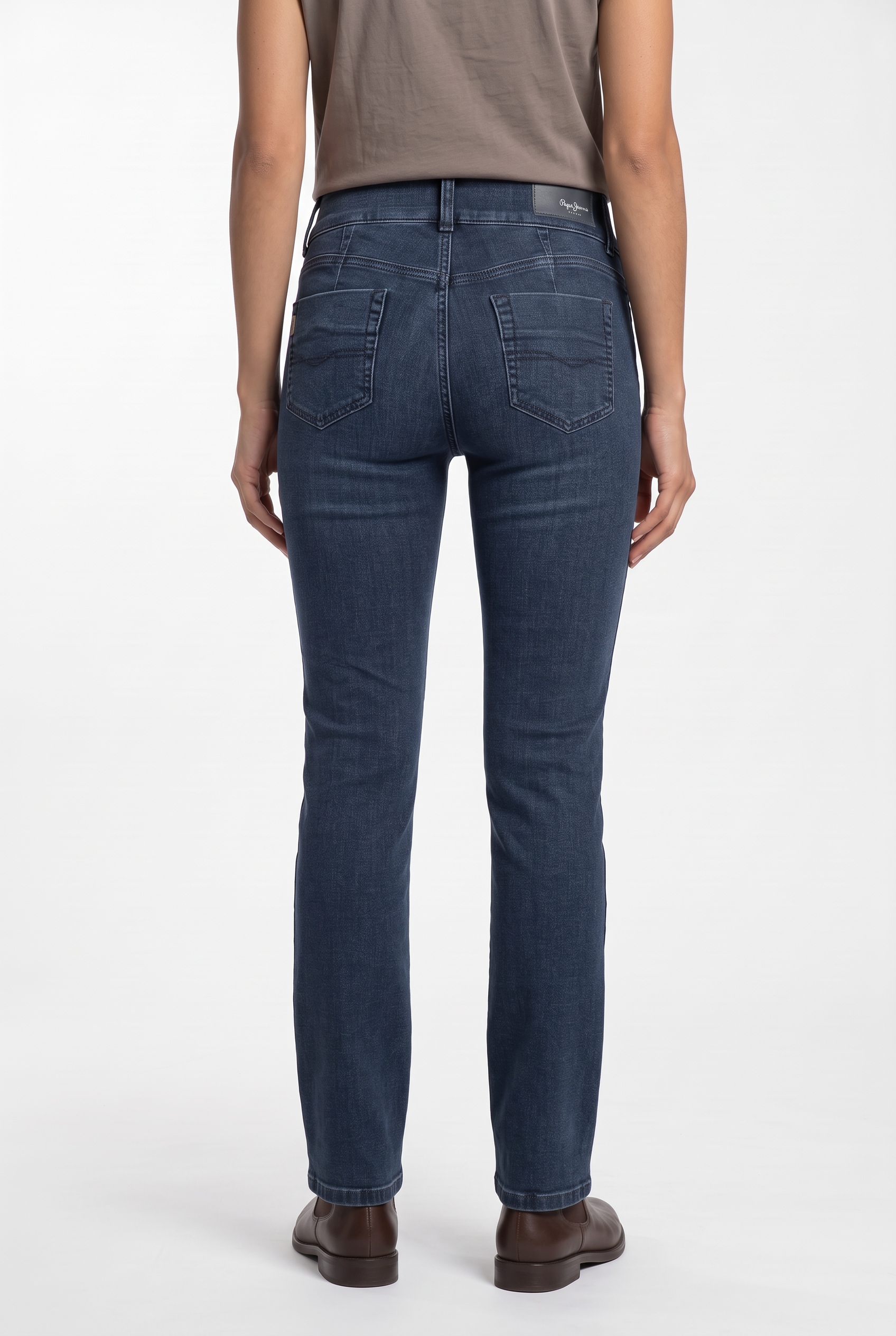 Pepe Jeans Straight-Jeans »BERYL MW« mit doppeltem Knopfverschluss, Mid Waist