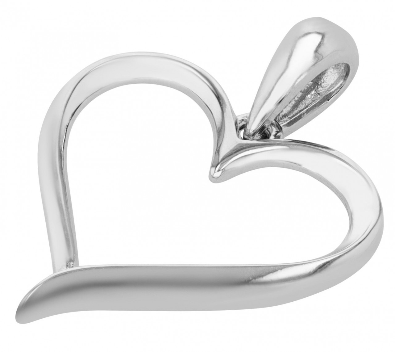 Adelia´s Kettenanhänger »Neuheit 2025 - moderner Herz Anhänger aus 925 Sterling Silber« ()