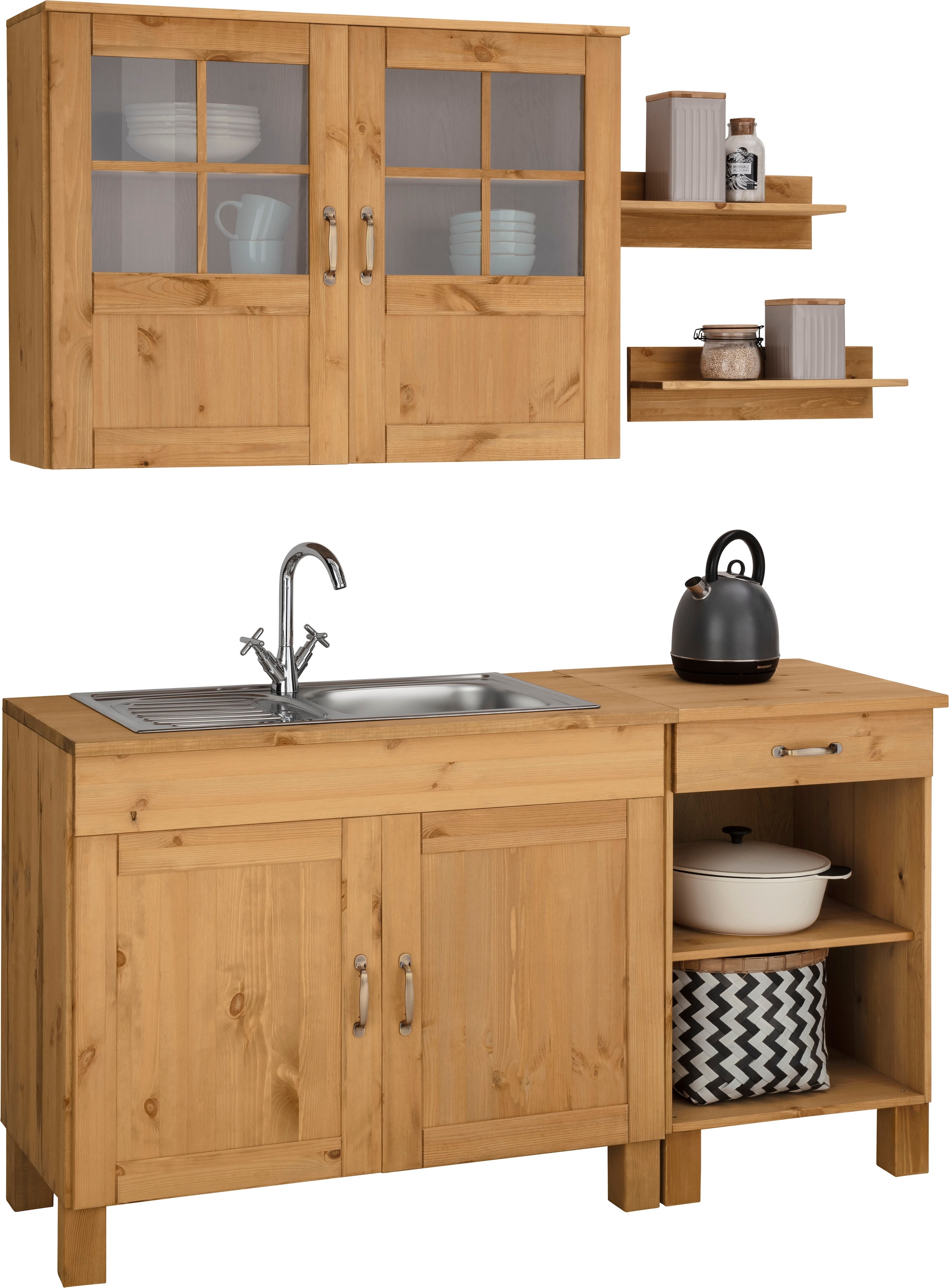 Home affaire Pantryküche "Alby" Breite 150 cm, in 2 Tiefen, ohne E-Geräte günstig online kaufen