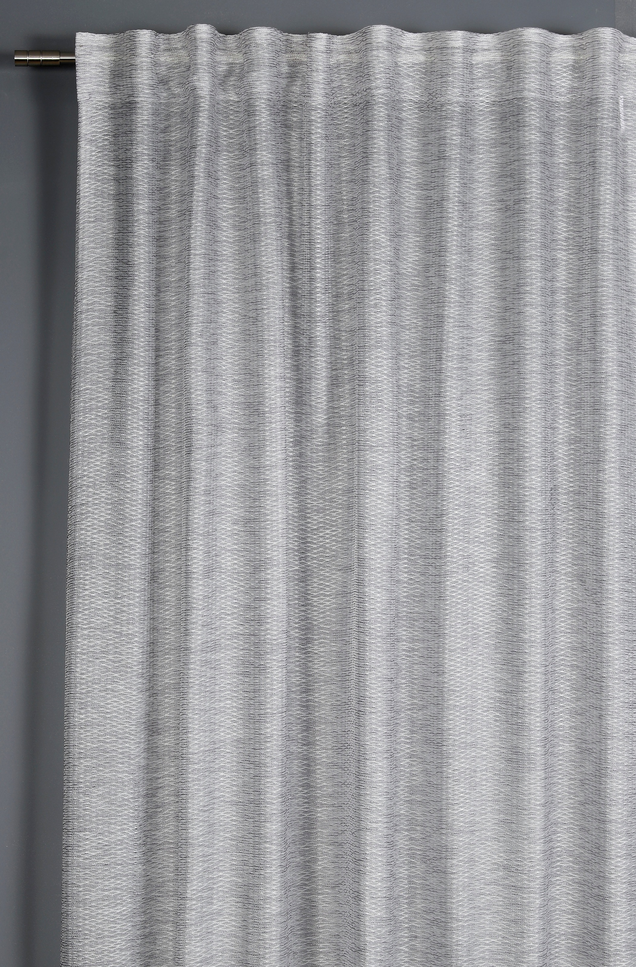 Gardine »Schal Jacquard-Voile Webmuster«, (1 St.), mit Gardinenband und verdeckten Schlaufen