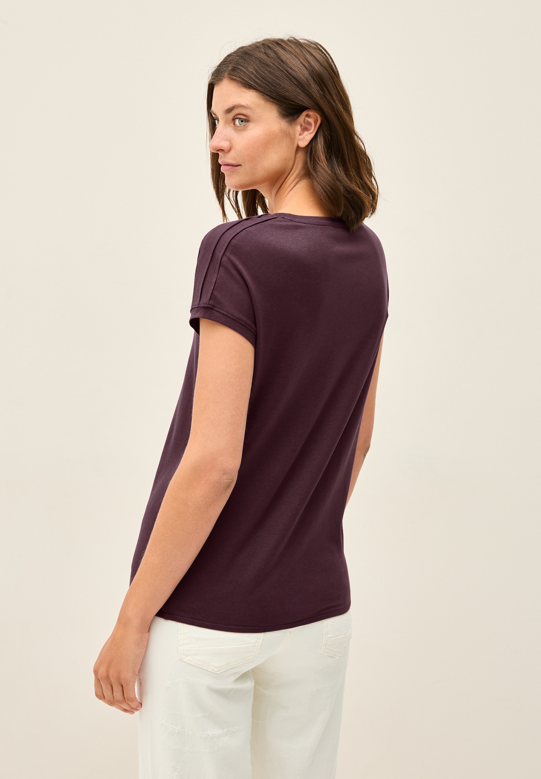 Cecil V-Shirt, mit Elastiksaum