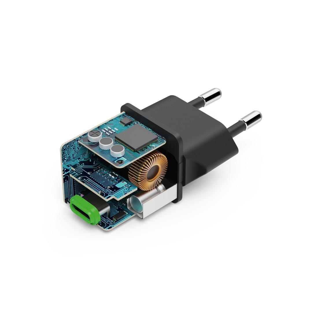 Hama Schnelllade-Gerät »Schnellladegerät (USB-C, PD/QC, extraklein 2,9 x 2,75 x 2,75 cm, 25 W)«, (1 St.)