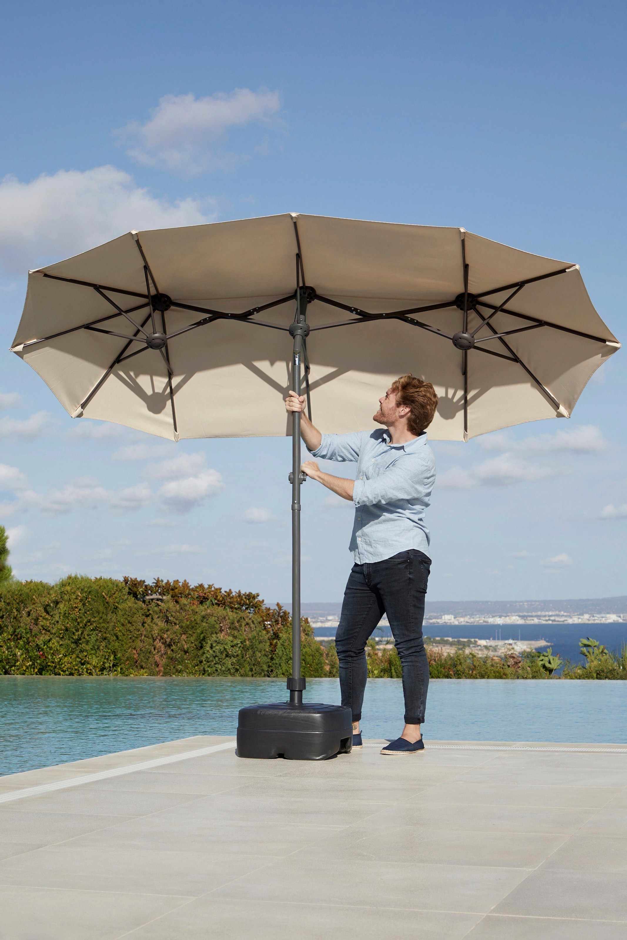 KONIFERA Sonnenschirm »Malaga«, Inkl. Schutzhülle, ohne Schirmständer