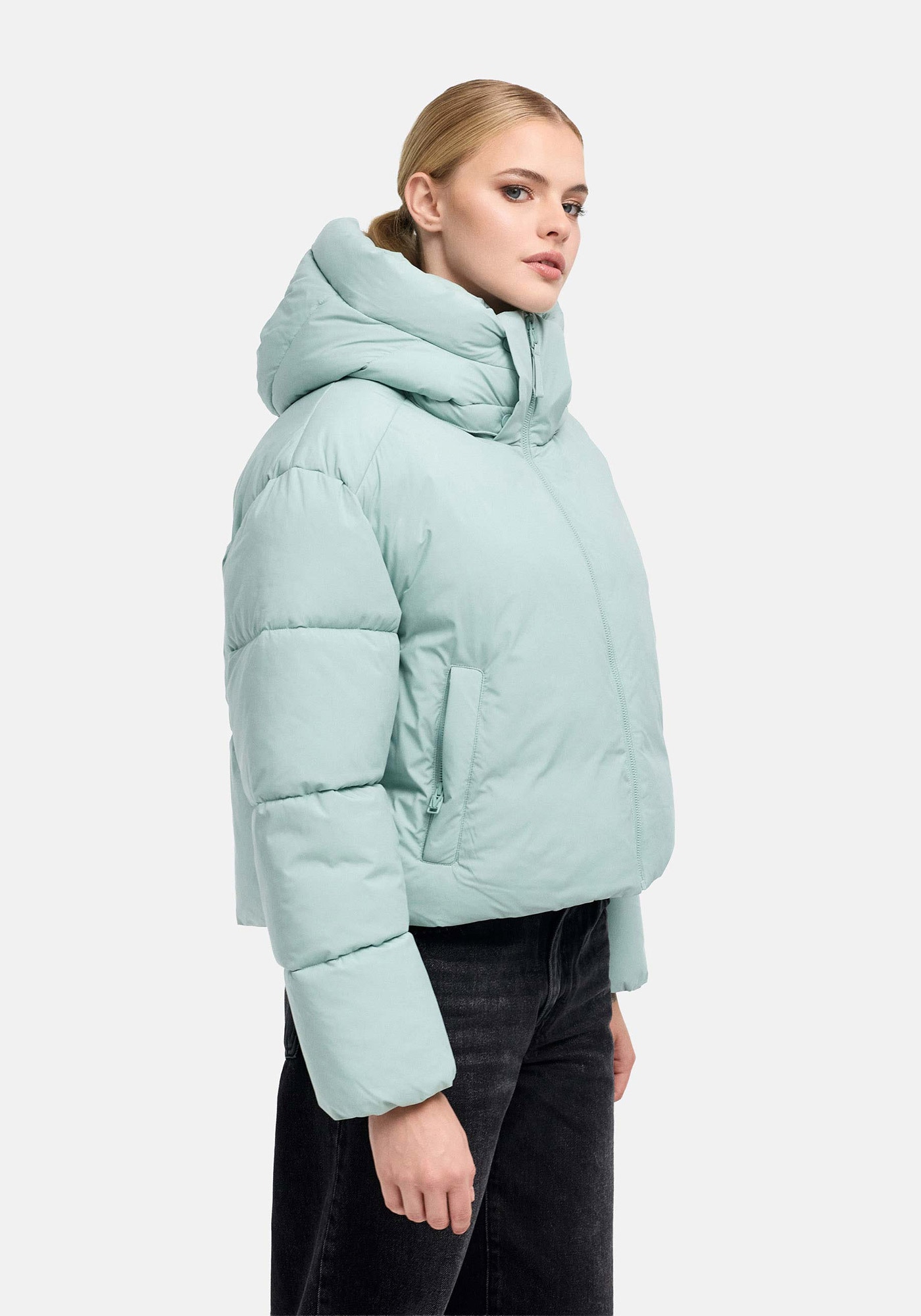 Marikoo Winterjacke »Zilvaa« mit Kapuze Damen Steppjacke mit Kapuze in Daunenoptik warm und leicht