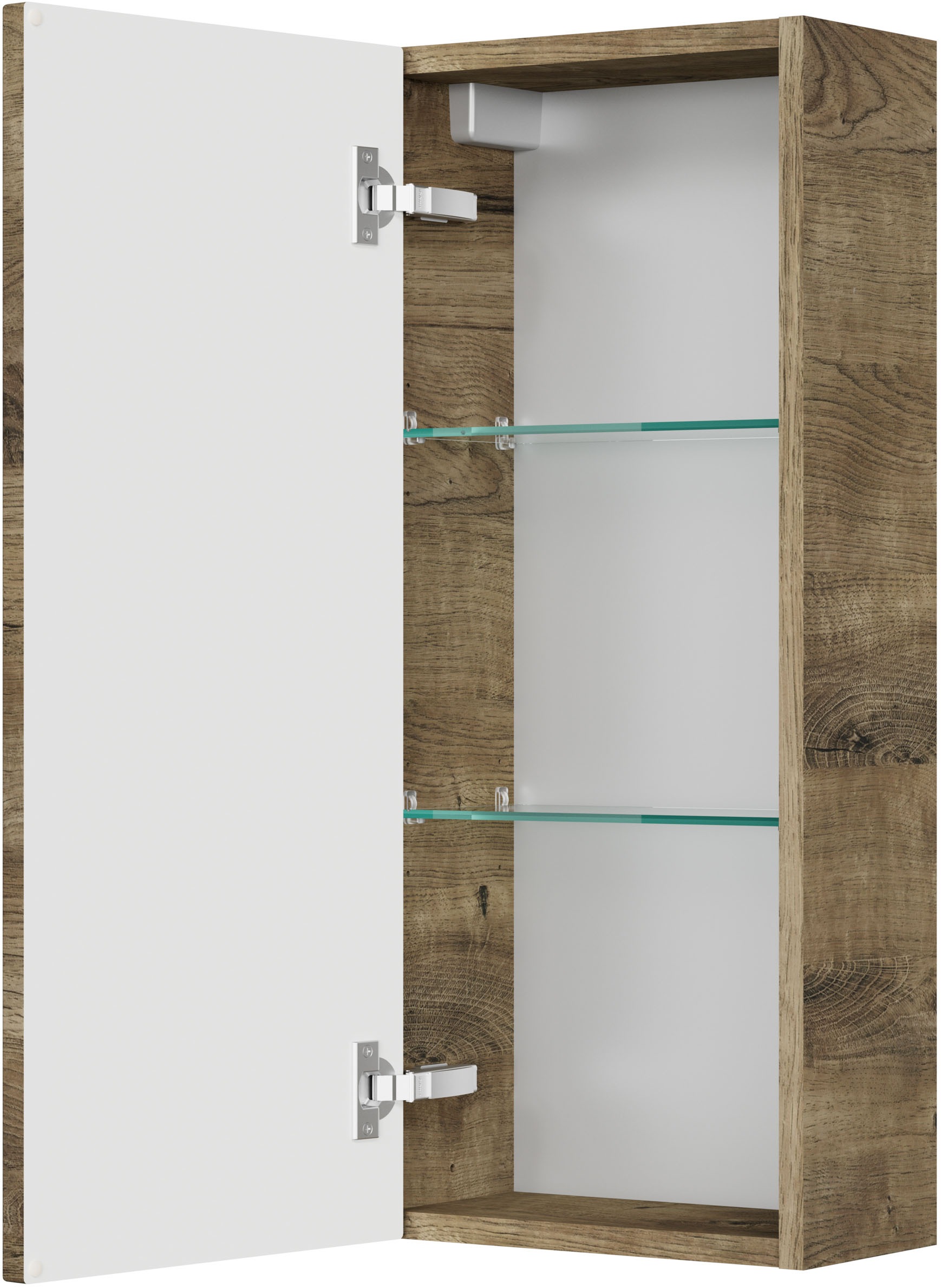 Saphir Badmöbel-Set »Serie 4010 5-teilig Keramik-Waschtisch mit LED-Spiegelschrank«, (Set), Bad Set mit Unterschrank, Hängeschrank, Midischrank, inkl. Türdämpfer