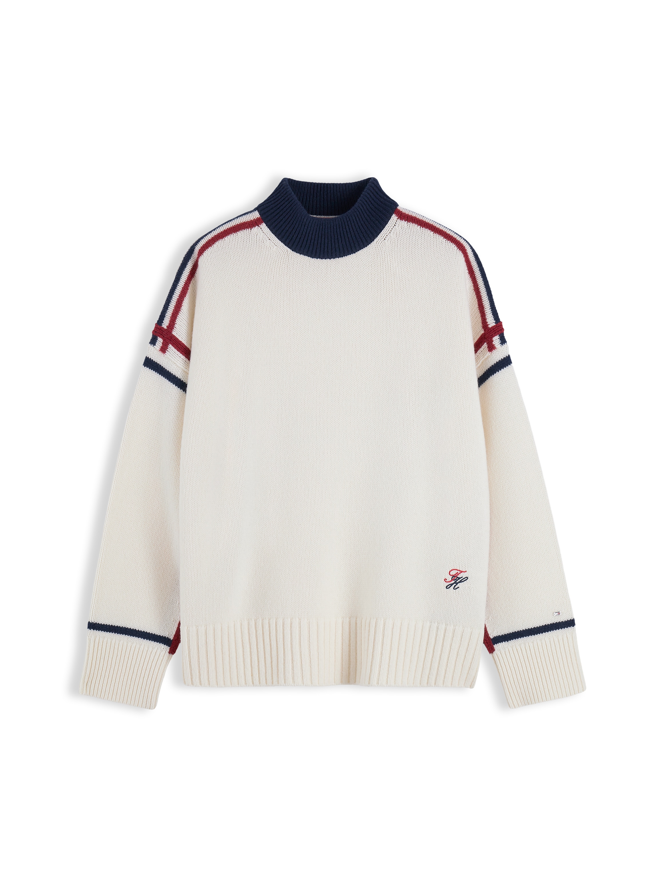 Tommy Hilfiger Strickpullover »RWB MK-NK RLX FIT SWT« aus Wolle, relaxed fit