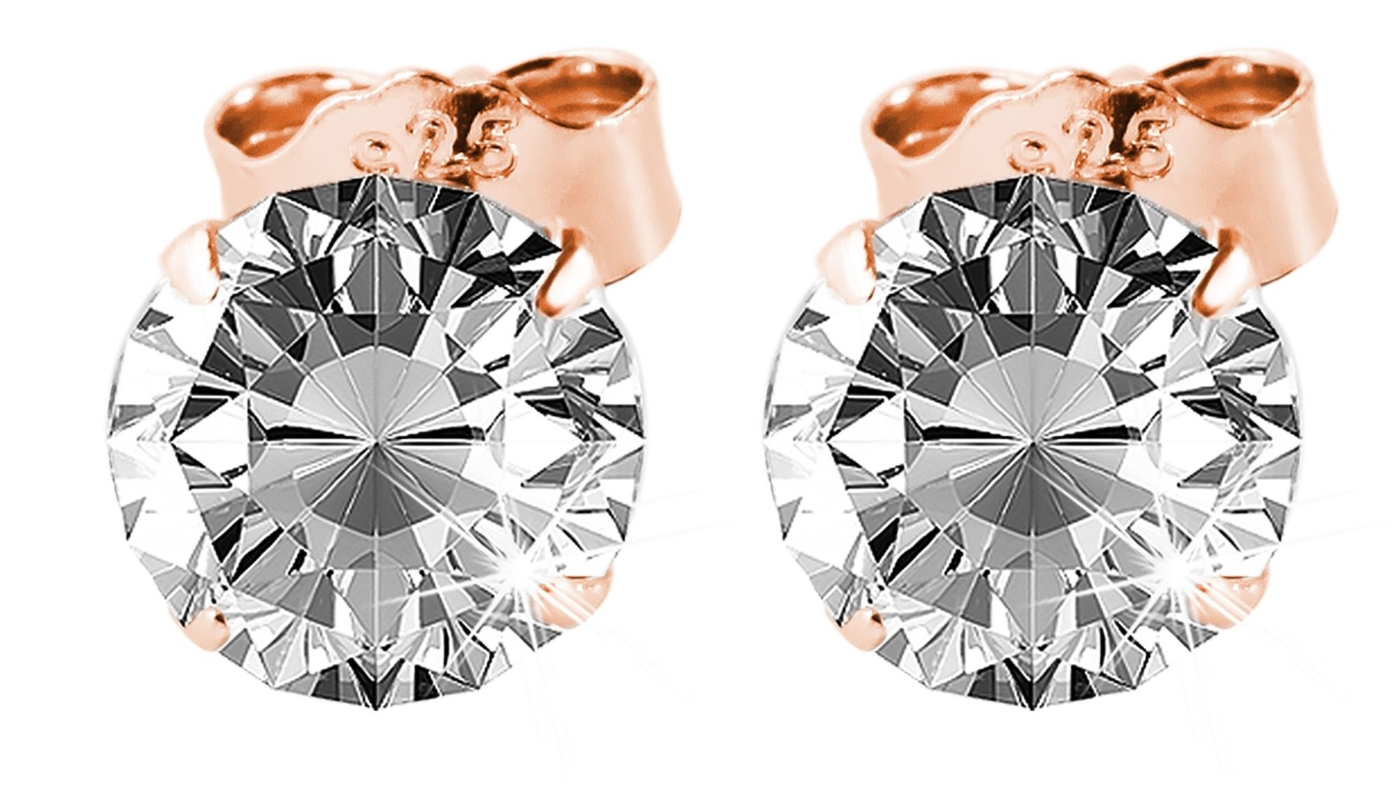 Adelia´s Paar Ohrhänger "Ohrringe – Ohrstecker aus 925 Silber mit Zirkonia" Perfekt als Geschenk zum Valentinstag