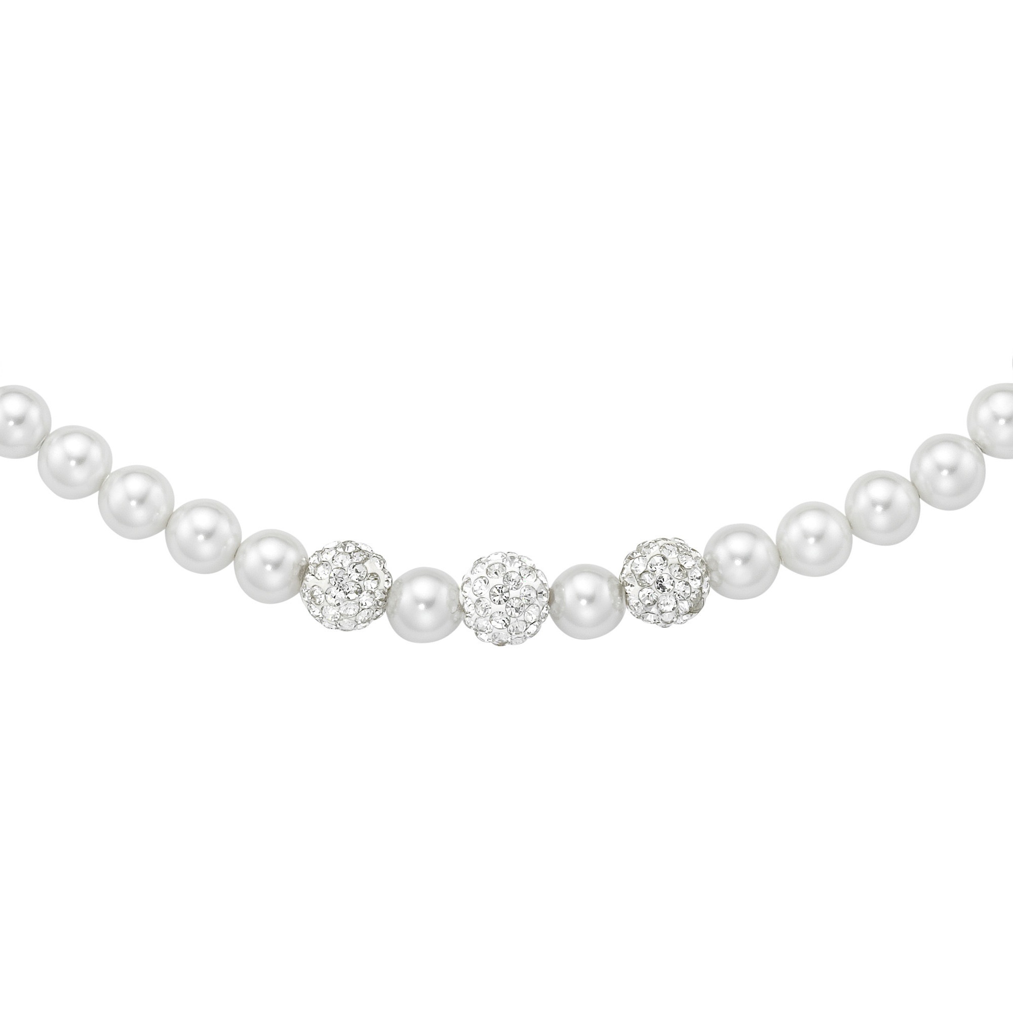 Firetti Schmuckset »Multipack Schmuck Geschenk Perlenkette Perlenarmband Perlenohrhaken« (Set, 4 tlg.)  mit Muschelkernperlen und Kristallsteinen