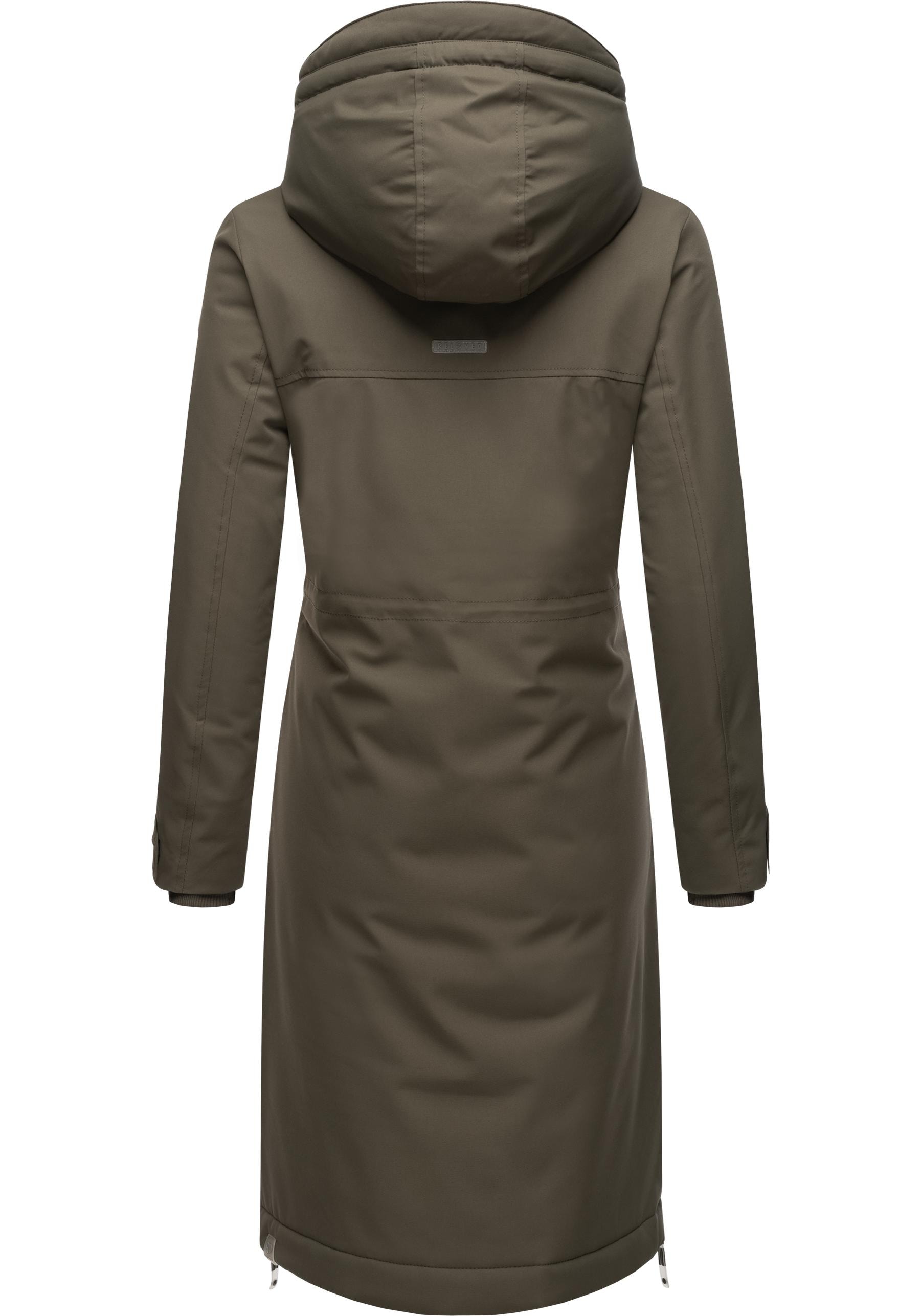 Ragwear Wintermantel »Refutura Remake«, Langer wasserdichter Mantel mit Kapuze