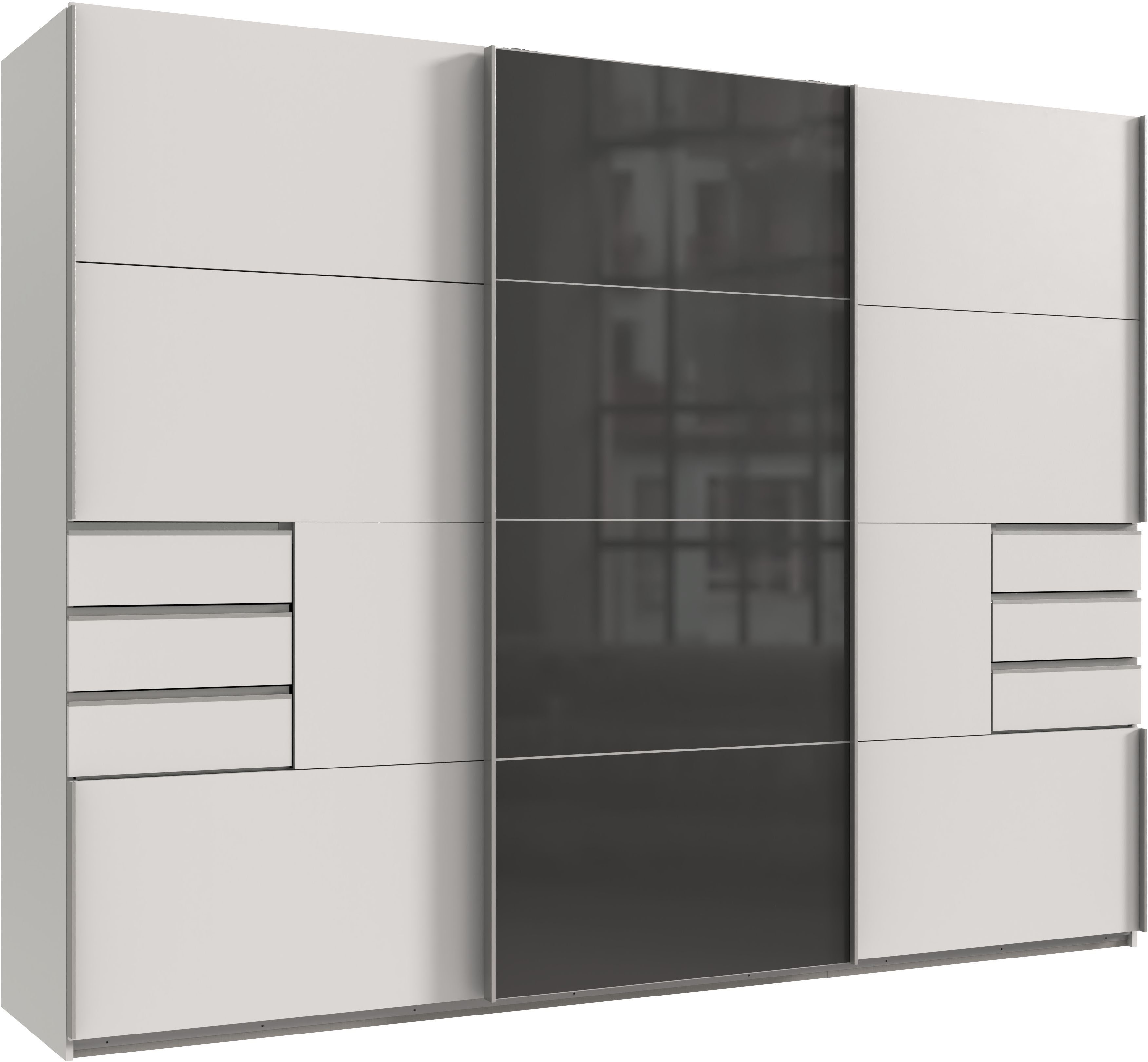 Wimex Schwebetürenschrank "Schwebetürenschrank Saigon" mit Glaselementen, 3 Türen, 270cm breit