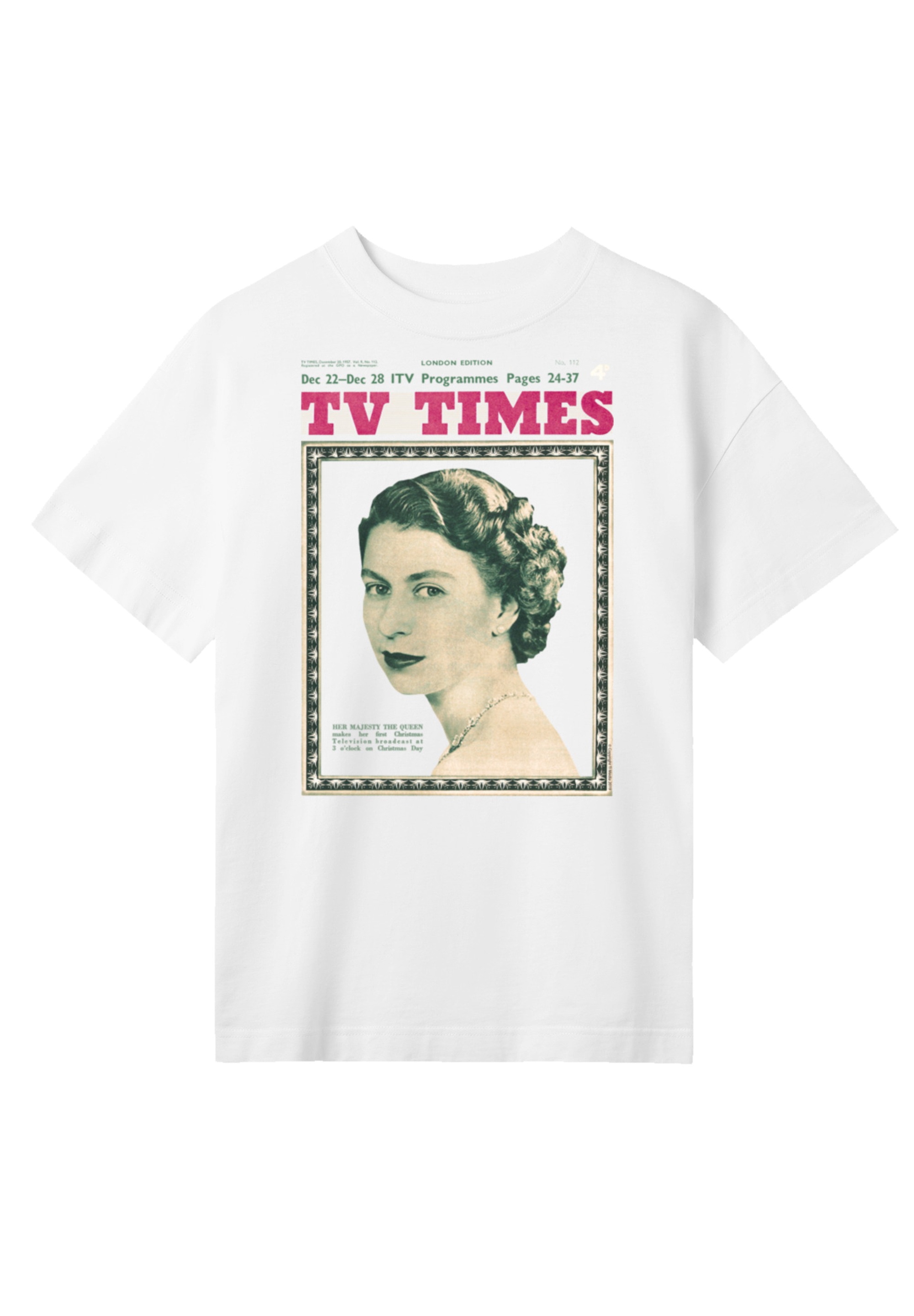 F4NT4STIC T-Shirt »TV Times Queen Elizabeth II 1957 Cover«, Premium Qualität