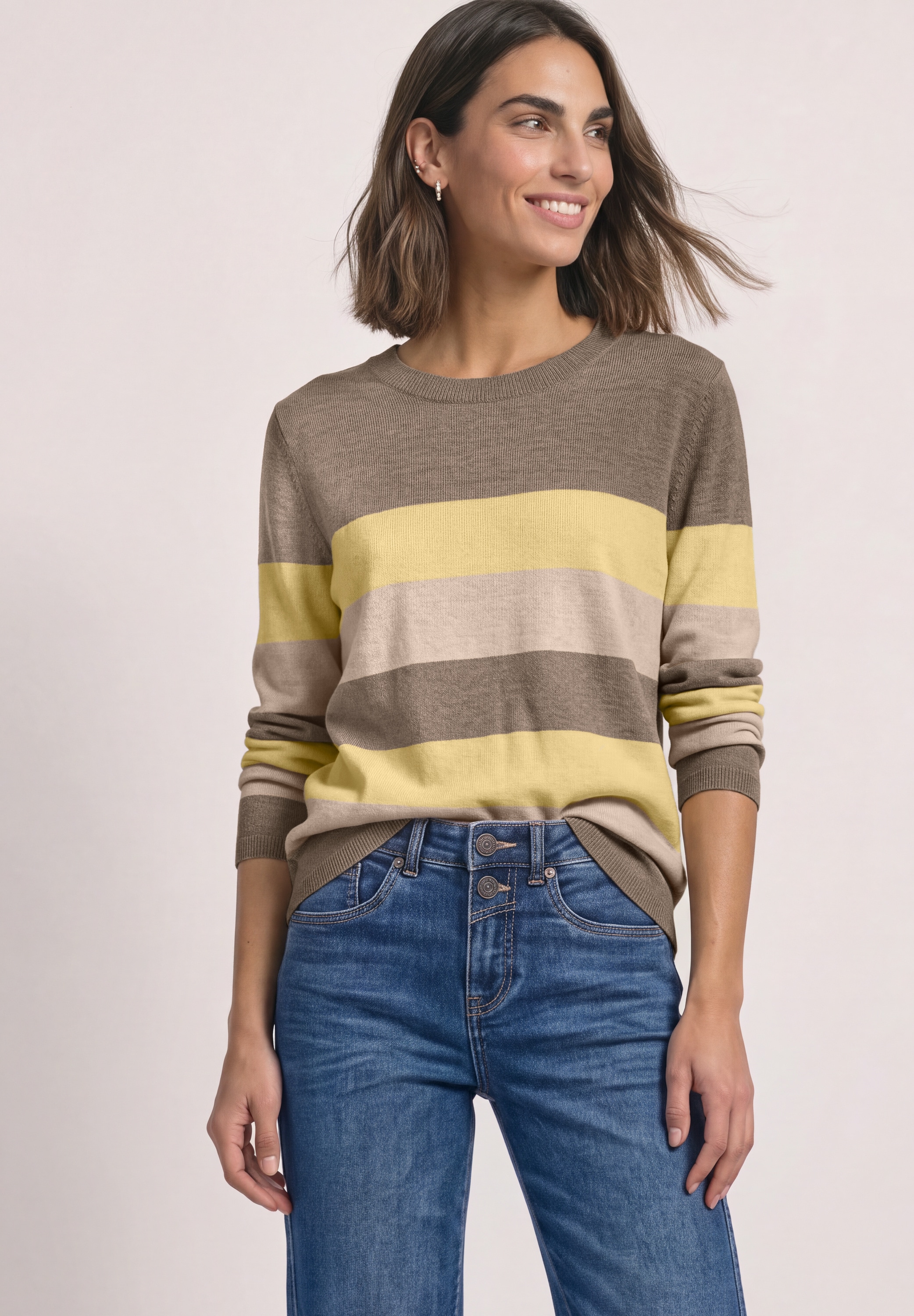 STREET ONE Streifenpullover aus Feinstrick