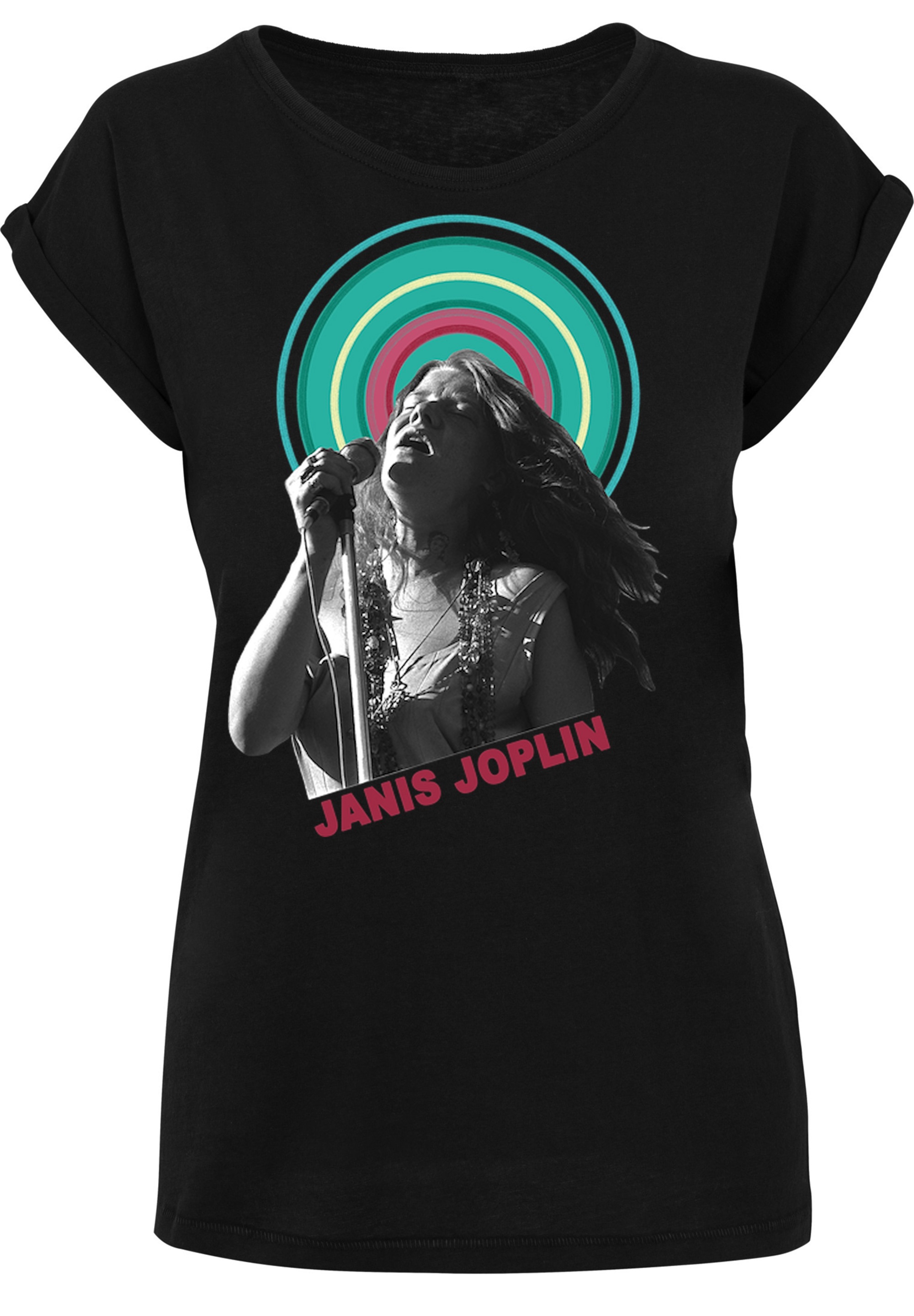 F4NT4STIC T-Shirt »Janis Joplin Halo Photo'«, Print