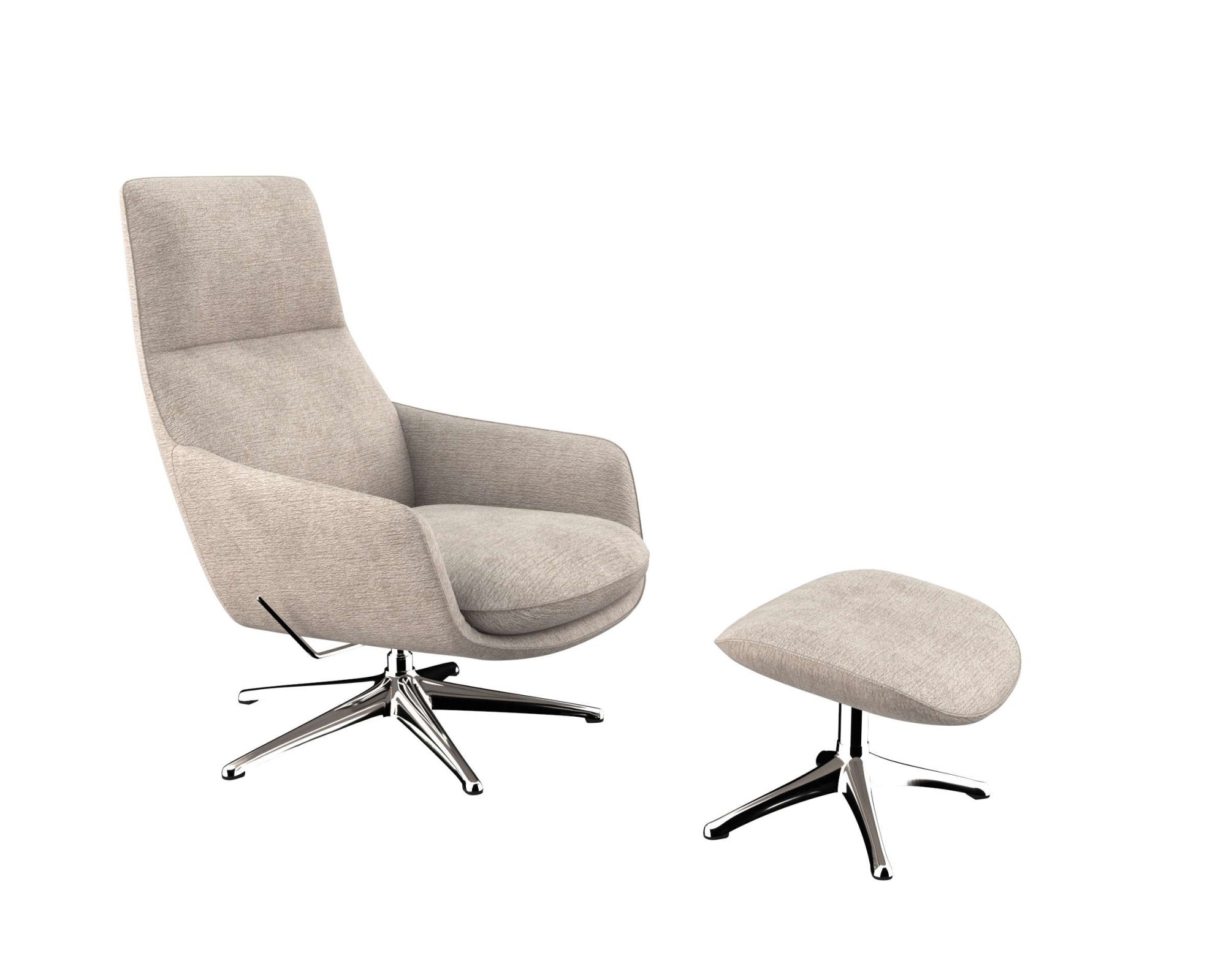 FLEXLUX Drehsessel »Marinella, Relaxsessel, TV-Loungesessel, Polstersessel,«, Liegefunktion, drehbar, Fuß Alu, OTTOs Choice