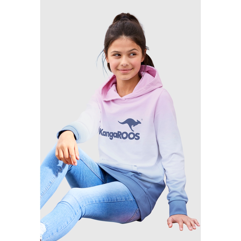 KangaROOS Kapuzensweatshirt, im modischen Farbverlauf