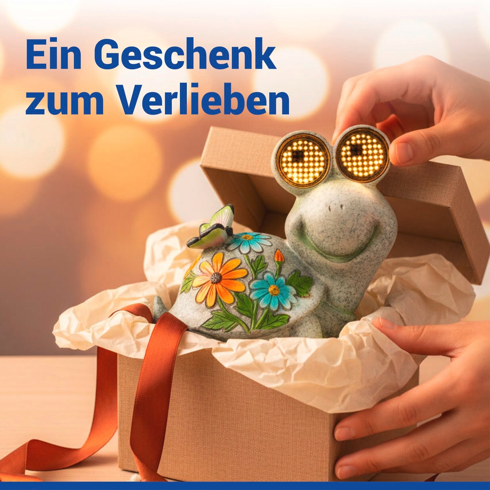 Maximex LED Dekofigur »Modell Blinky Eyes Schildkröte« Warmweiß solarbetriebene Gartenfigur mit leuchtenden Augen, für Garten & Balkon