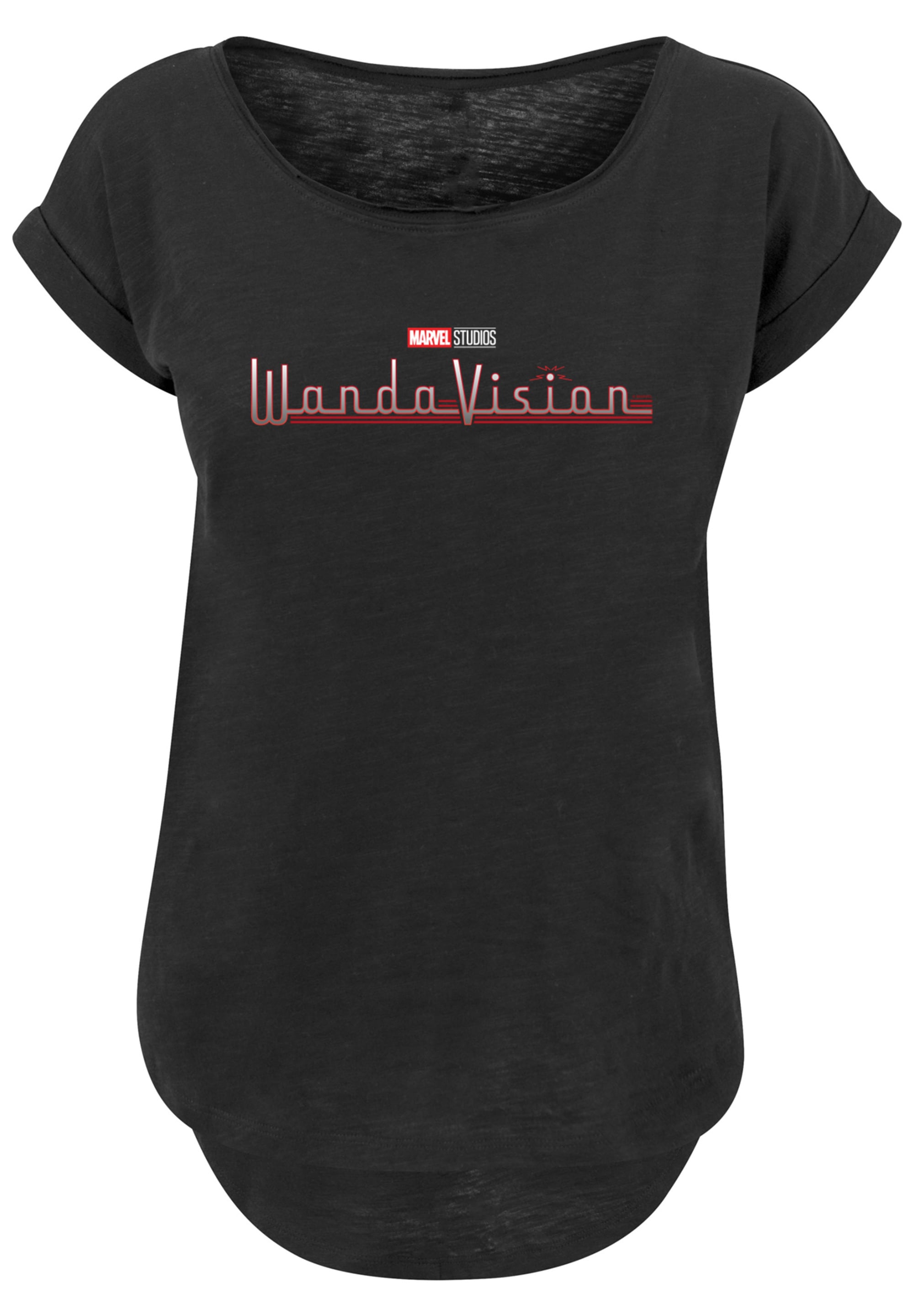 Slub tlg.) WandaVision »Damen with (1 | BAUR Logo online Marvel Kurzarmshirt Long Tee«, kaufen F4NT4STIC Ladies