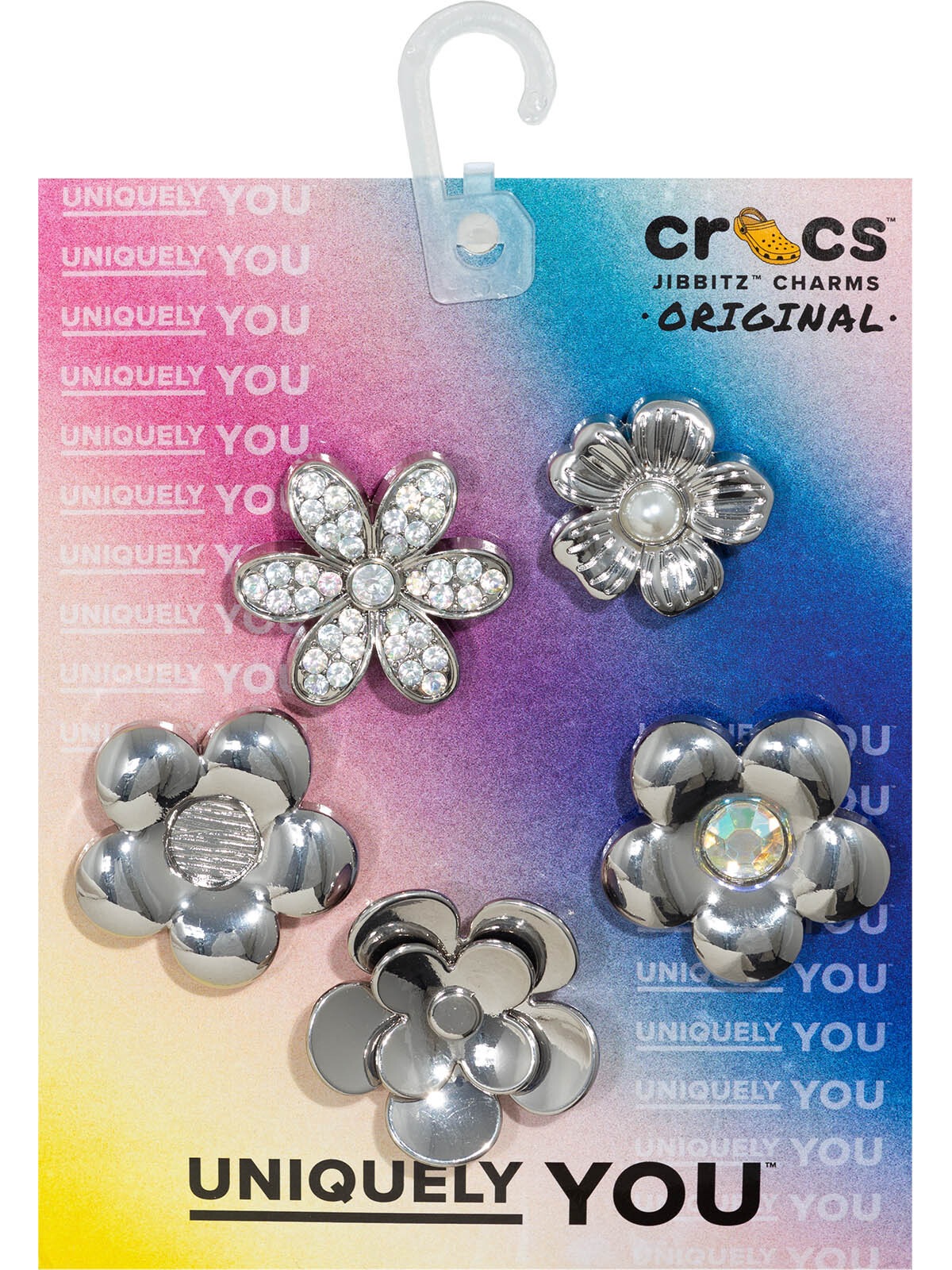 CROCS Schuhanstecker "Zubehör 10013258 Crocs Jibbitz 5erPack", silber, Schuhzubehör