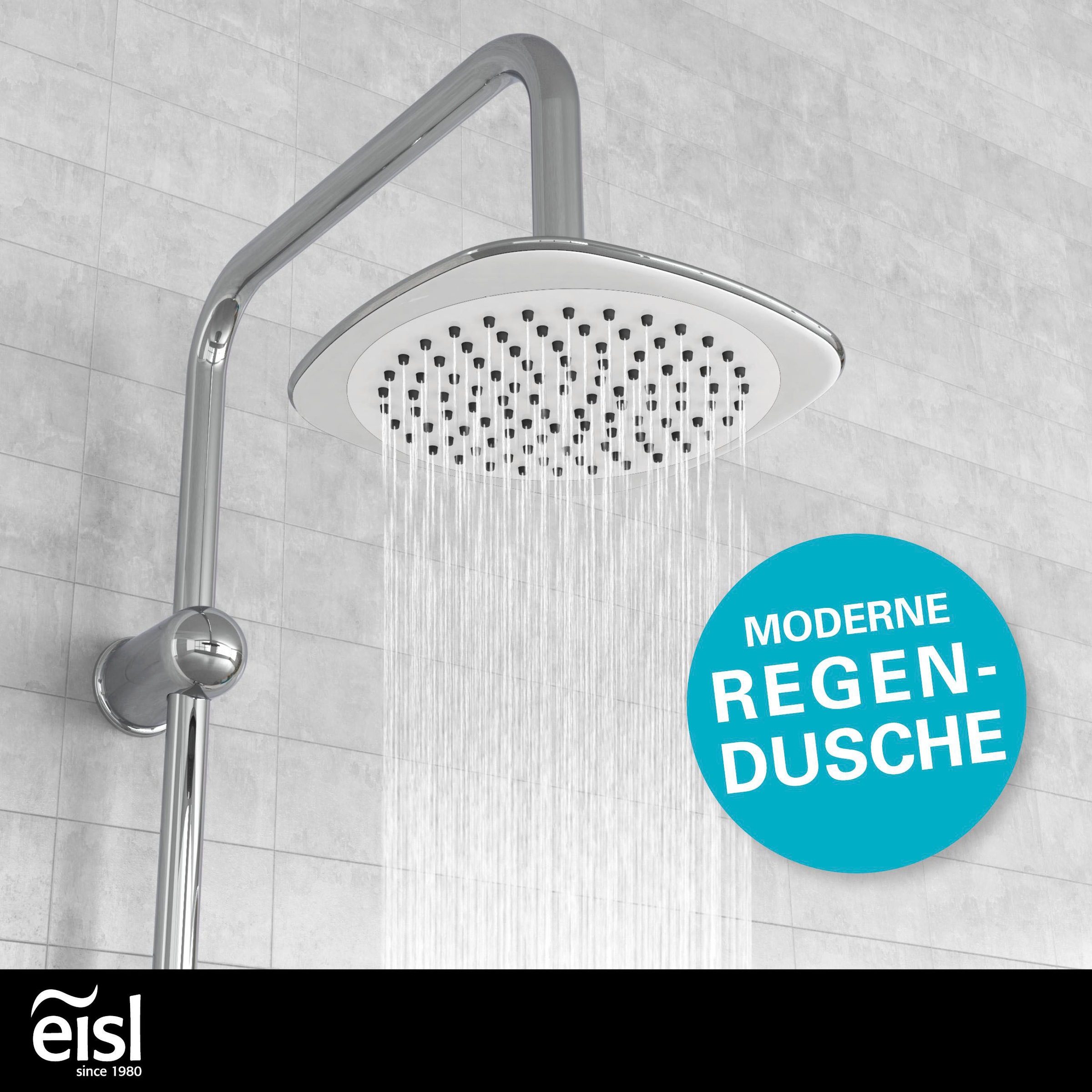 Eisl Brausegarnitur "DUSCHTRAUM" 3-fach verstellbare Wellness Handbrause mit Antikalk-Noppen