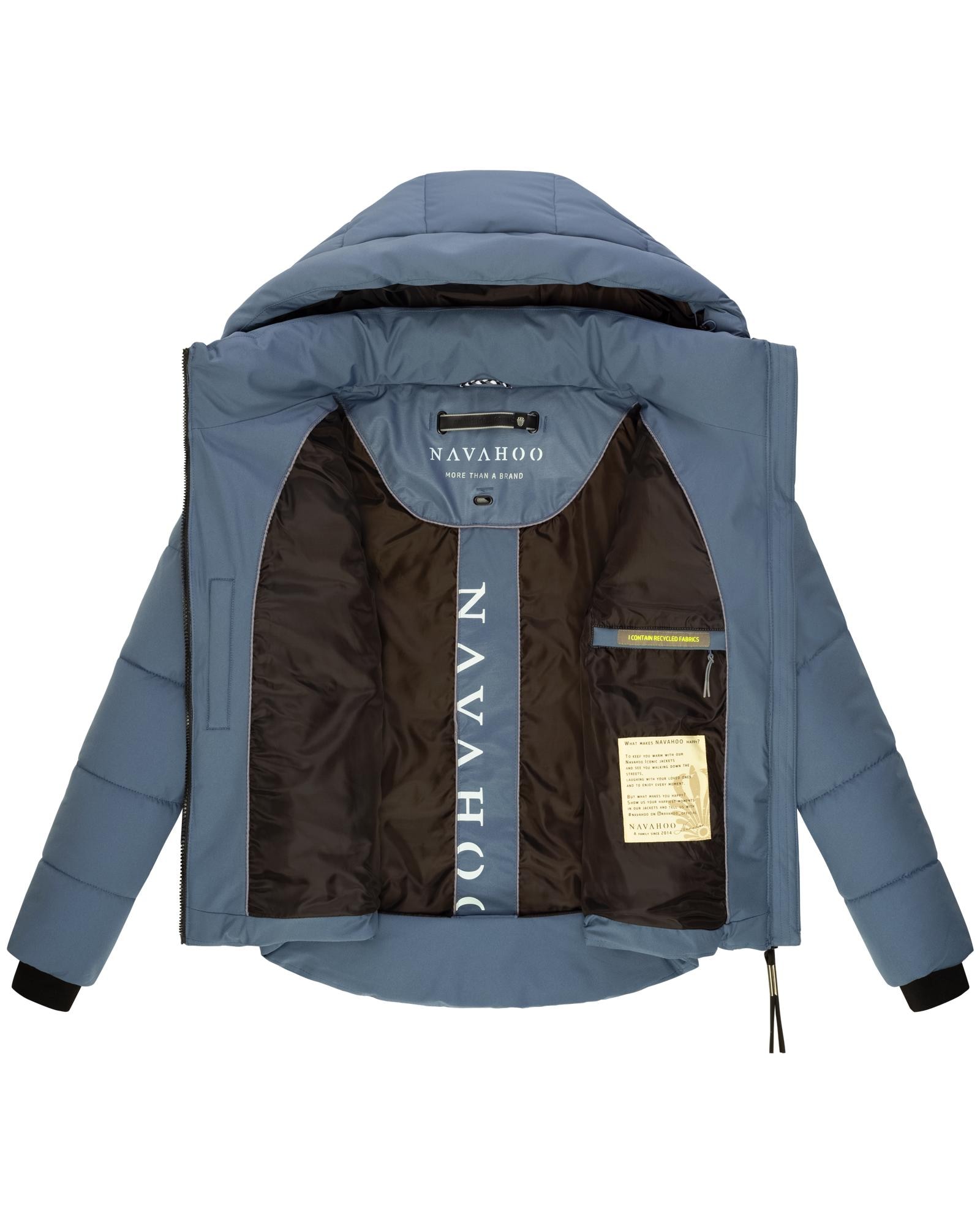 Navahoo Steppjacke »Lachperle XIV«, mit Kapuze, Kurze gesteppte Damen Winterjacke mit hohem Kragen und Kapuze