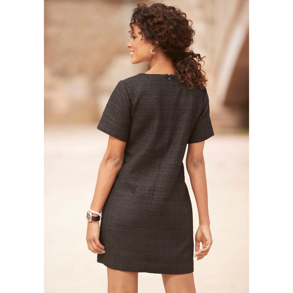 LASCANA Etuikleid, im Bouclé-Look, elegantes Minikleid im Business-Look