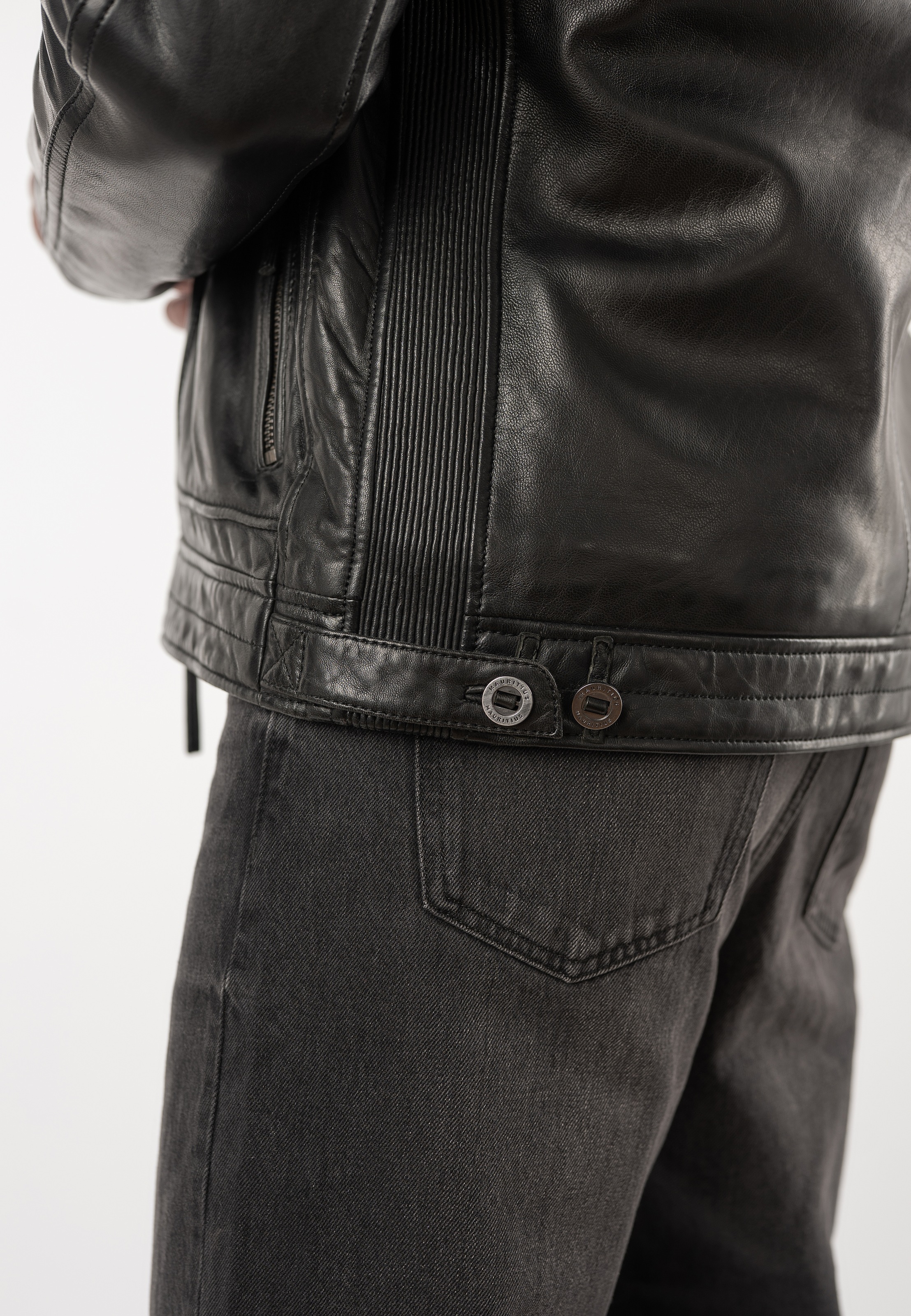 Mauritius Lederjacke »MMFello« mit Fellkragen, Fliegerjacke