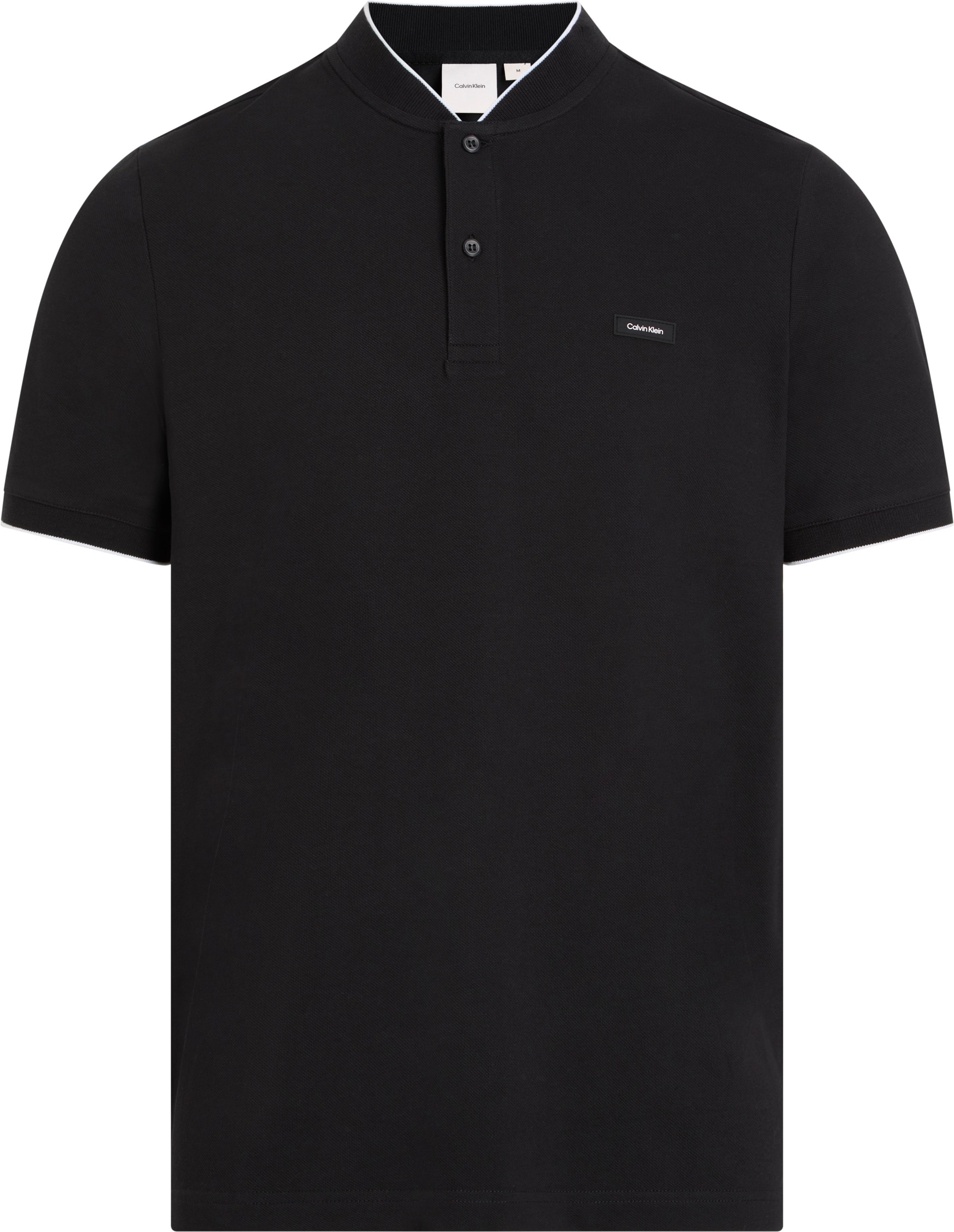 Calvin Klein Poloshirt »STRETCH PIQUE STAND COLLAR POLO«, mit kontrastfarbenen Kanten