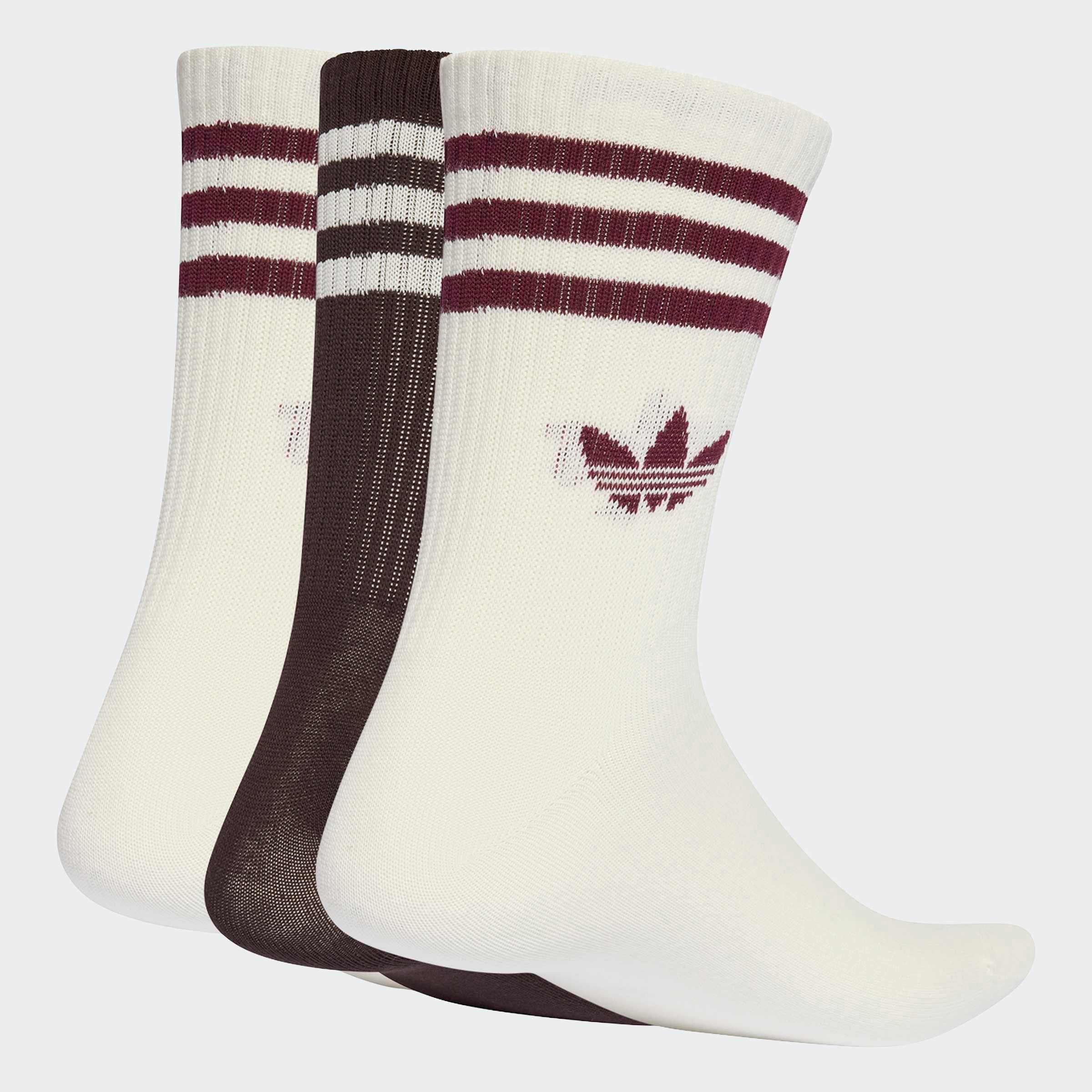 adidas Originals Sportsocken »3-STREIFEN CREW 3ER-PACK« 3 Paar tlg. knöchellange Passform, mit 3-Streifen