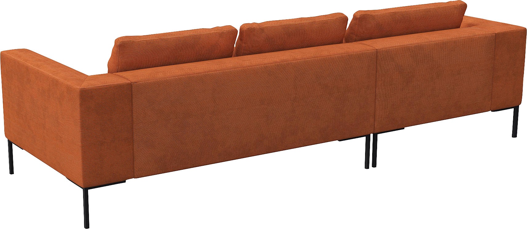 FLEXLUX Ecksofa »Loano, toller Sitzkomfort, L-Form«, modernes Sofa, frei im Raum stellbar, lose Kissen, Kaltschaum im Sitz