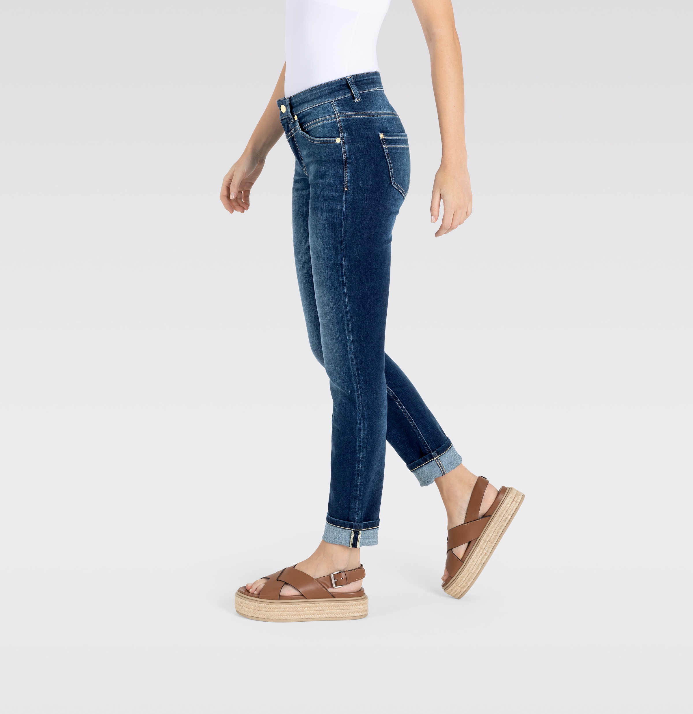 MAC Slim-fit-Jeans "Rich-Slim", Robuste strukturierte Denimqualität günstig online kaufen