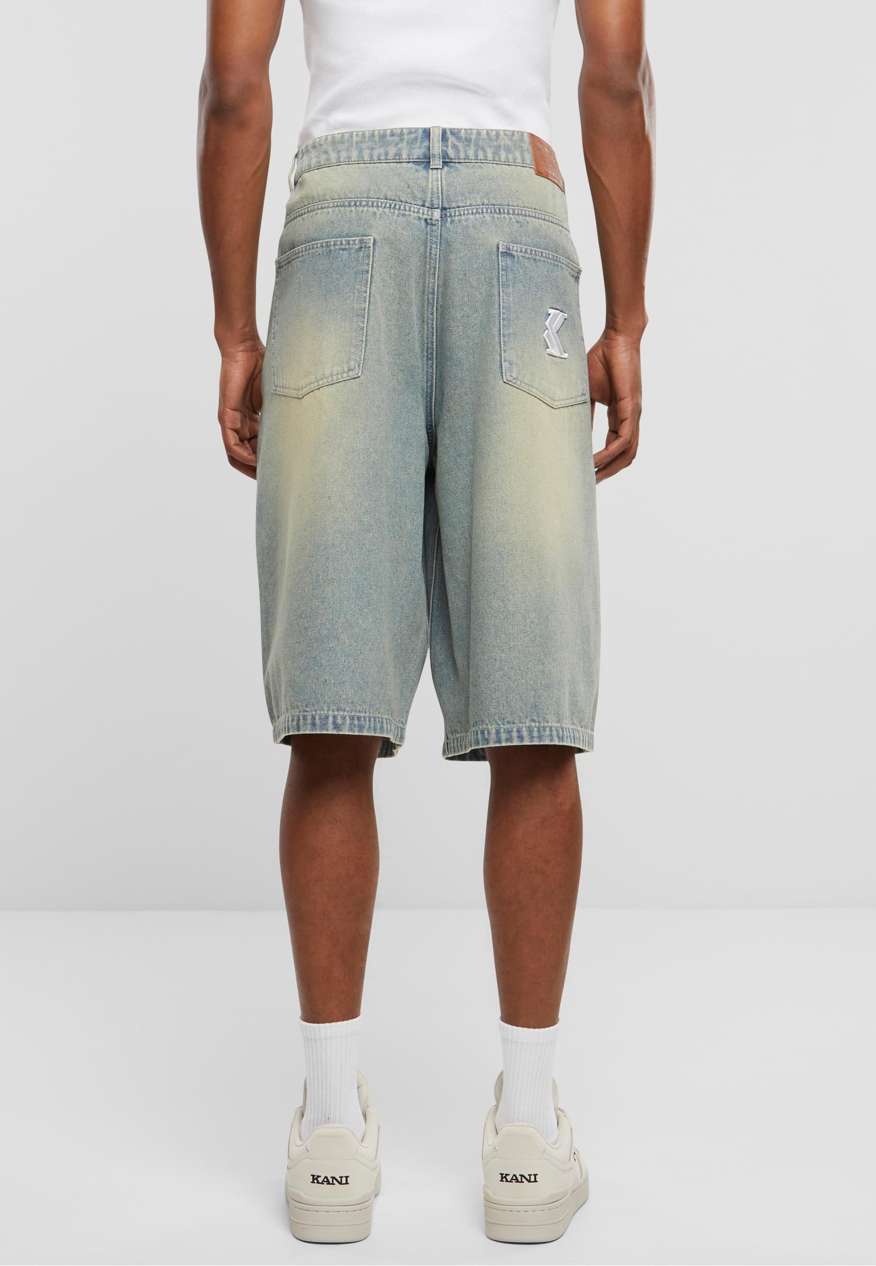 Karl Kani Shorts »Karl Kani Herren Karl Kani OG Denim Baggy Jorts«, (1 tlg.)