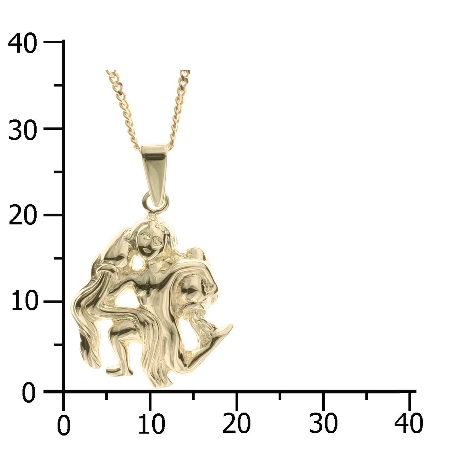 OSTSEE-SCHMUCK Kette und Anhänger Set »- Tierkreiszeichen Wassermann - Gold 333/000 -,«