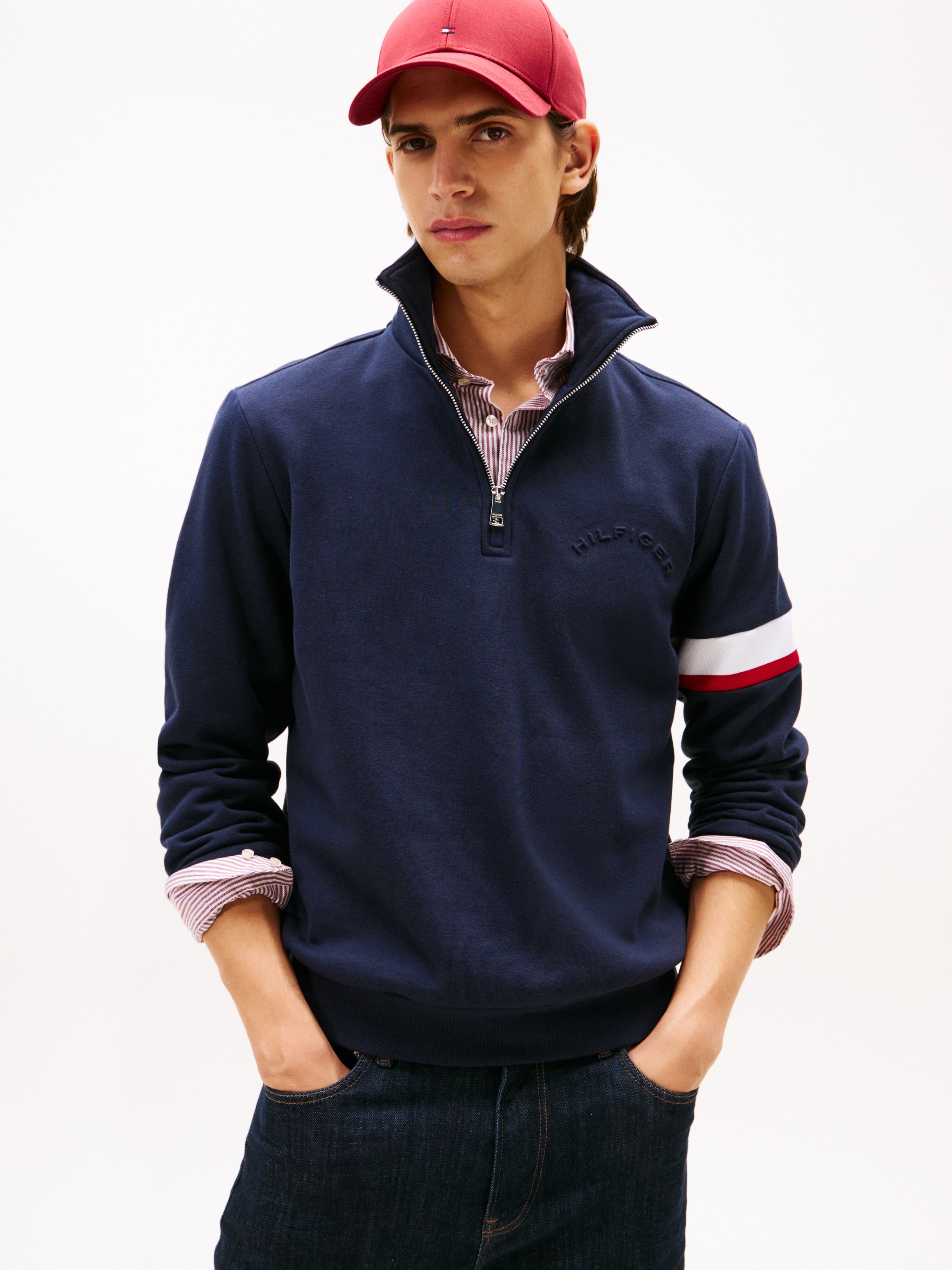 Tommy Hilfiger Sweatshirt "RWB INSERT ZIP", Regular fit günstig online kaufen